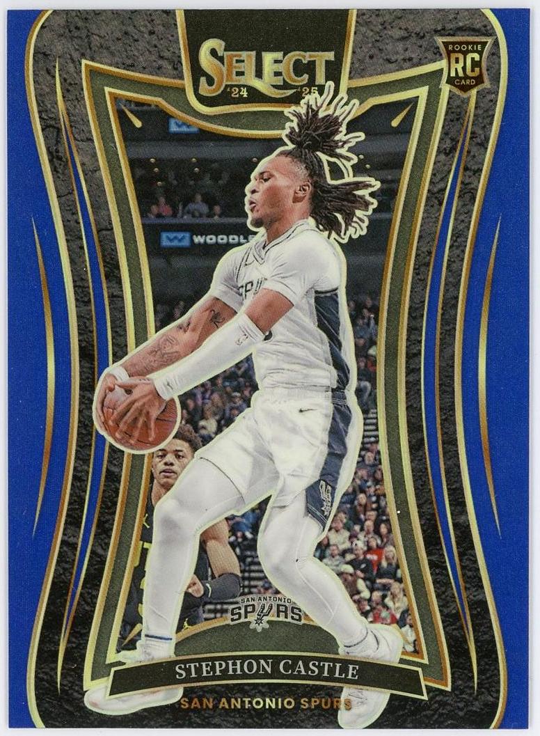 2024-25 Panini Select Stephon Castle RC 斯蒂芬卡斯尔 新秀 四级 蓝折 折射 马刺 城堡哥 卡品如图 小小酥/11.12