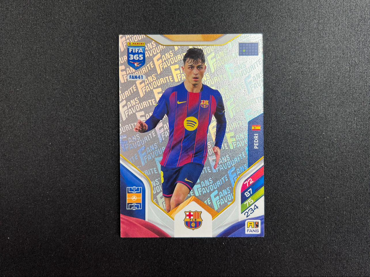 2025 Panini FIFA365 Pedri 游戏版【免费接代拍】巴萨 佩德里 粉丝最爱特卡 FAN41 实卡精美 卡品如图