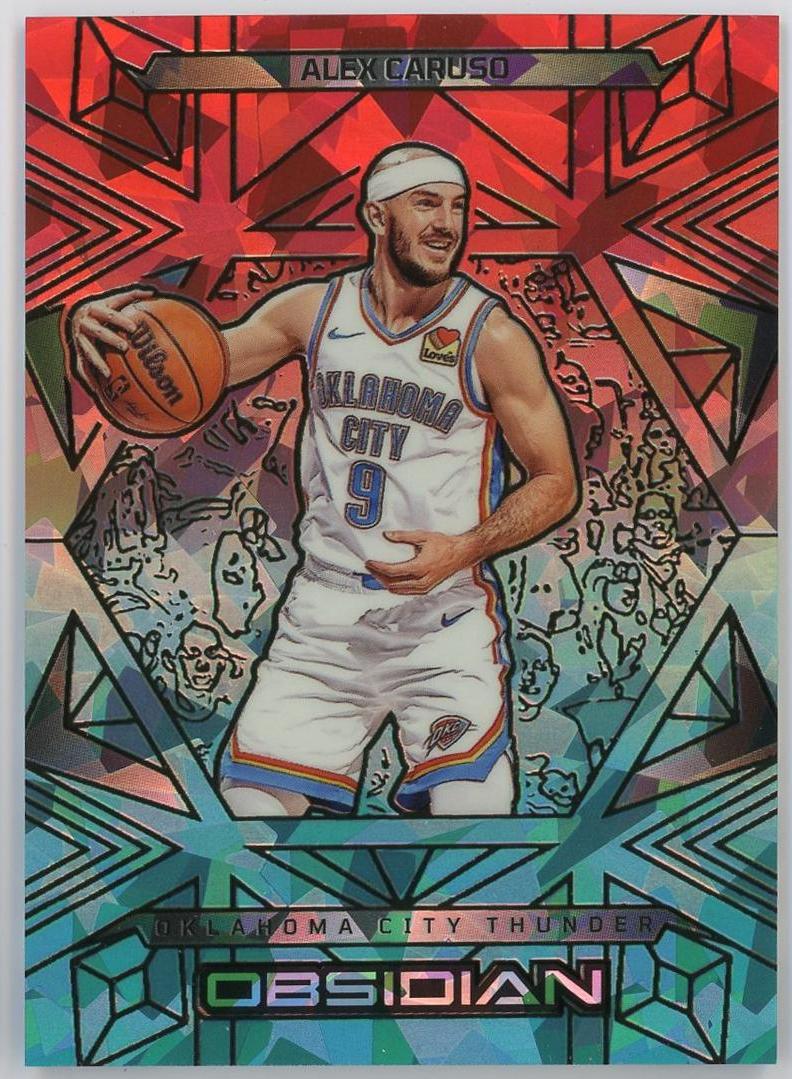 2024-25 Panini Obsidian Alex Caruso 亚历克斯卡鲁索 黑曜石 49编 冰火碎冰折 折射 雷霆 卡品如图 0KM4/11.27