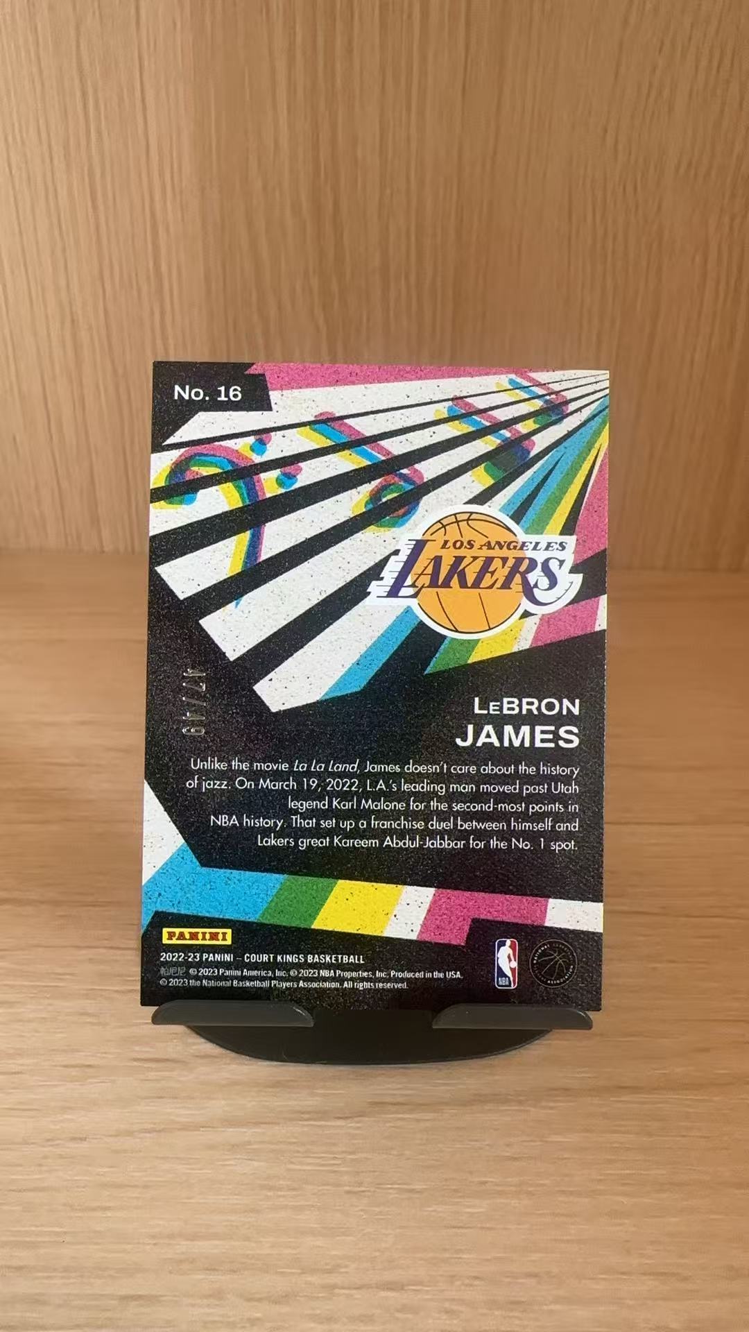 2022-23 Panini Court Kings LeBron James #16油画 勒布朗 詹姆斯 小皇帝 湖人 49编 卡品如图
