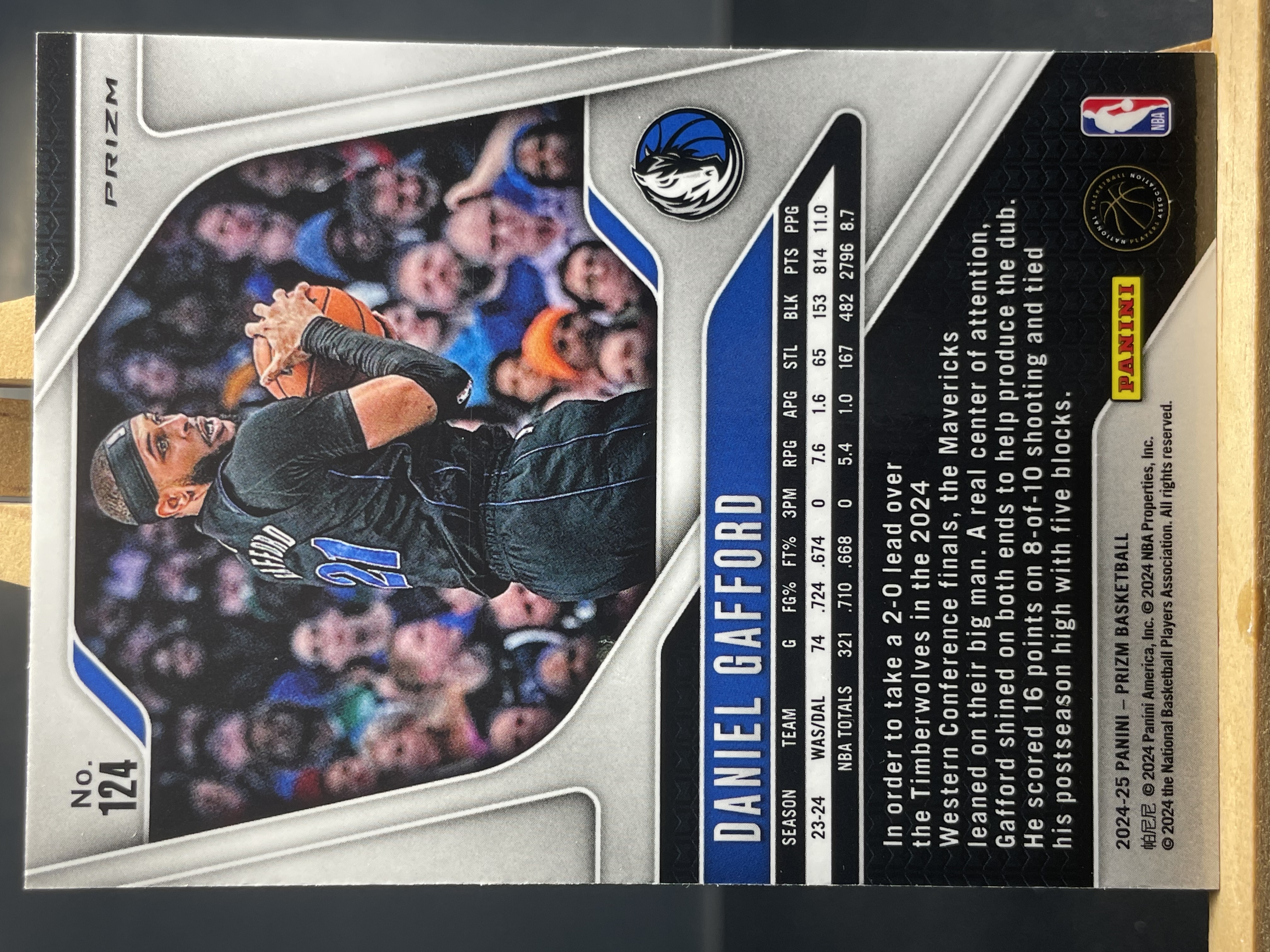 (B3) 2024-25 PANINI PRIZM 三色折 丹尼尔 加福德 独行侠 实卡好看 收藏凑套必备 卡品如图 !!!