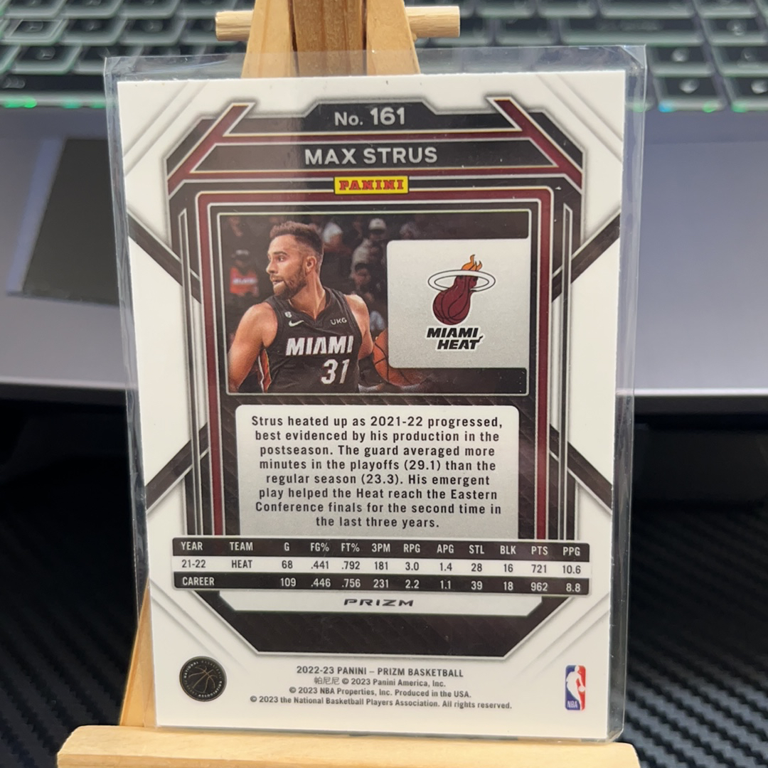 2022-23 Panini Prizm Max Strus 马克斯 斯特鲁斯 热火 银折 碎冰折 折射 prizm系列 pz 卡品如图 凑图必备 值得收藏! 免费代卖!