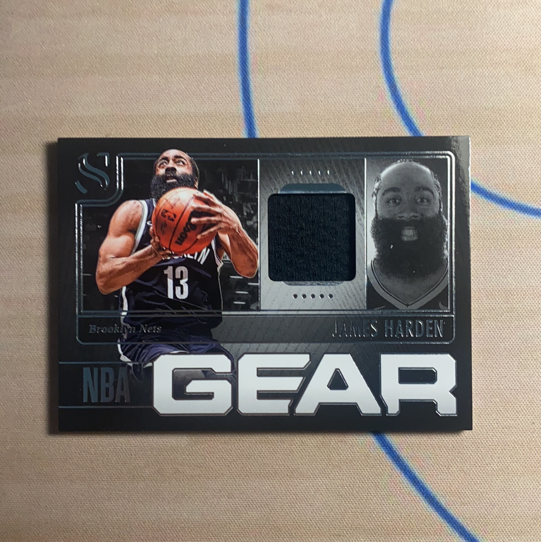 2024-25 Panini Silhouette James Harden 剪影系列 布鲁克林篮网 洛杉矶快船 登哥 詹姆斯 哈登 NBA Gear 落场球衣切割 Patch实物 品相如图