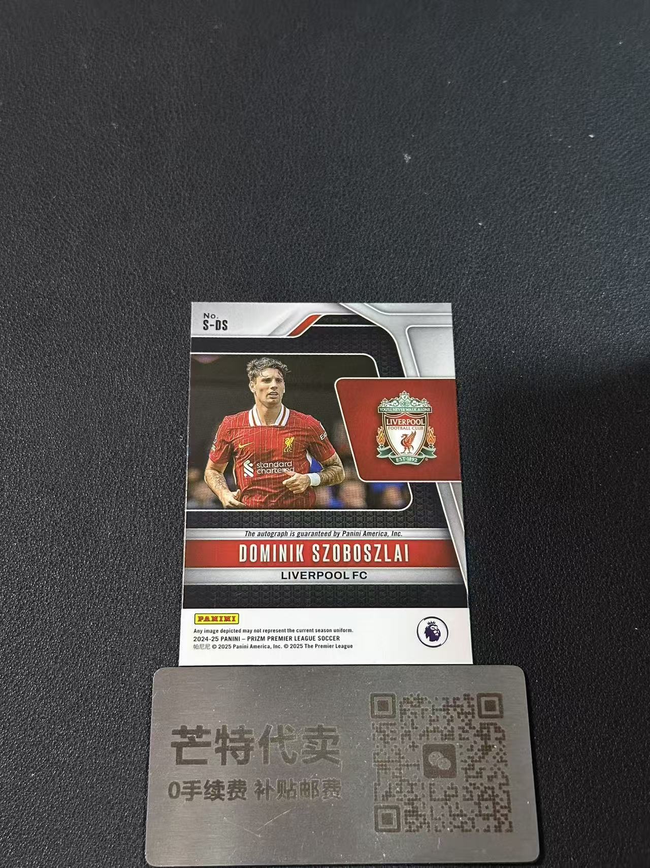 【芒特代卖】 2025 panini prizm 英超 莱比锡红牛 索博斯洛伊(Dominik Szoboszlai) 匈牙利 利物浦 签字 base签 (衣衣)