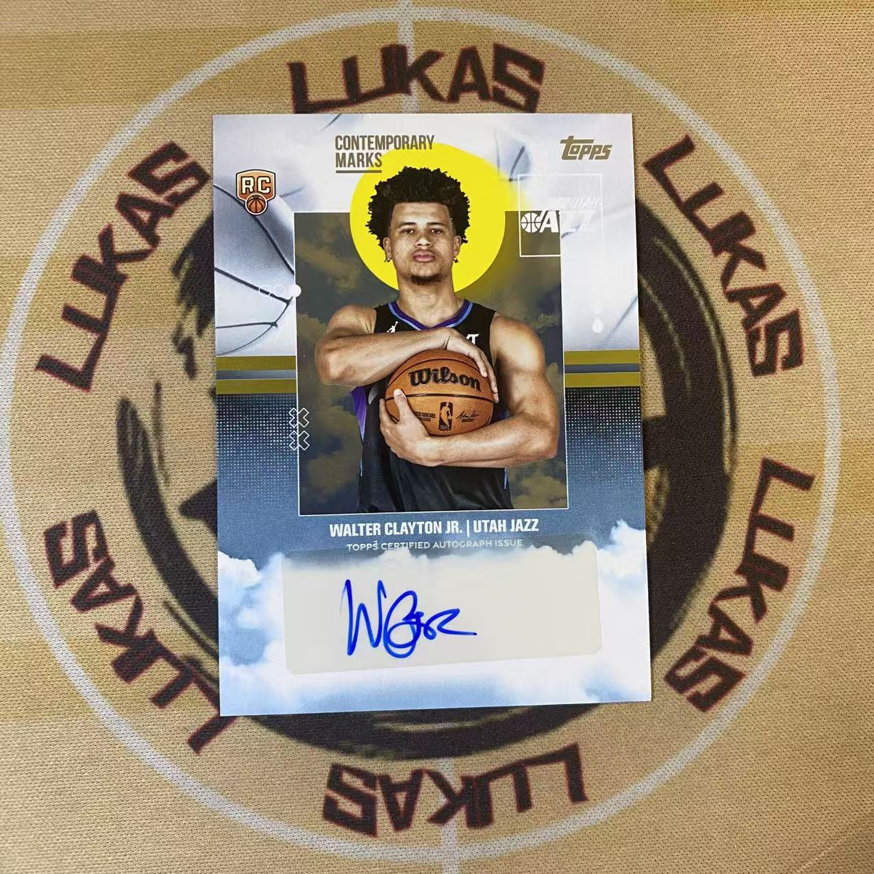 撸卡厮 Lukas 2025 Topps 爵士 潜力新秀 小沃尔特 克莱顿 Walter Clayton 新秀 签字卡 新秀签(za)