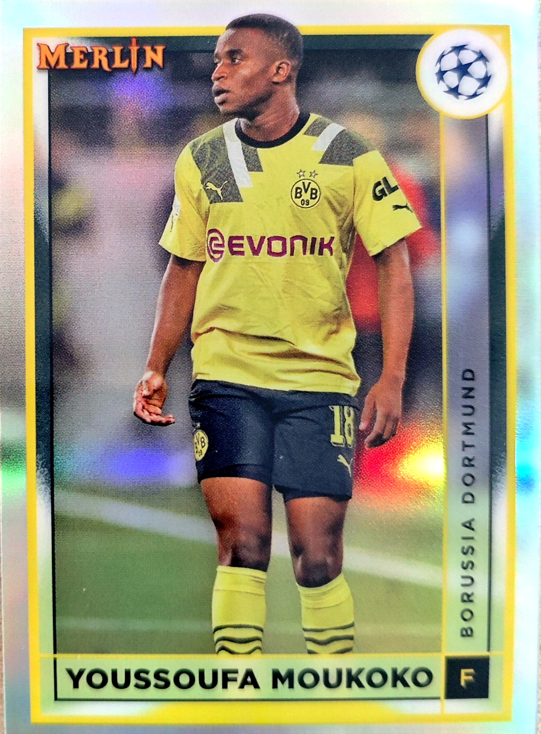 2023-24 Topps Merlin Youssoufa Moukoko 多特蒙德 穆科科  银折