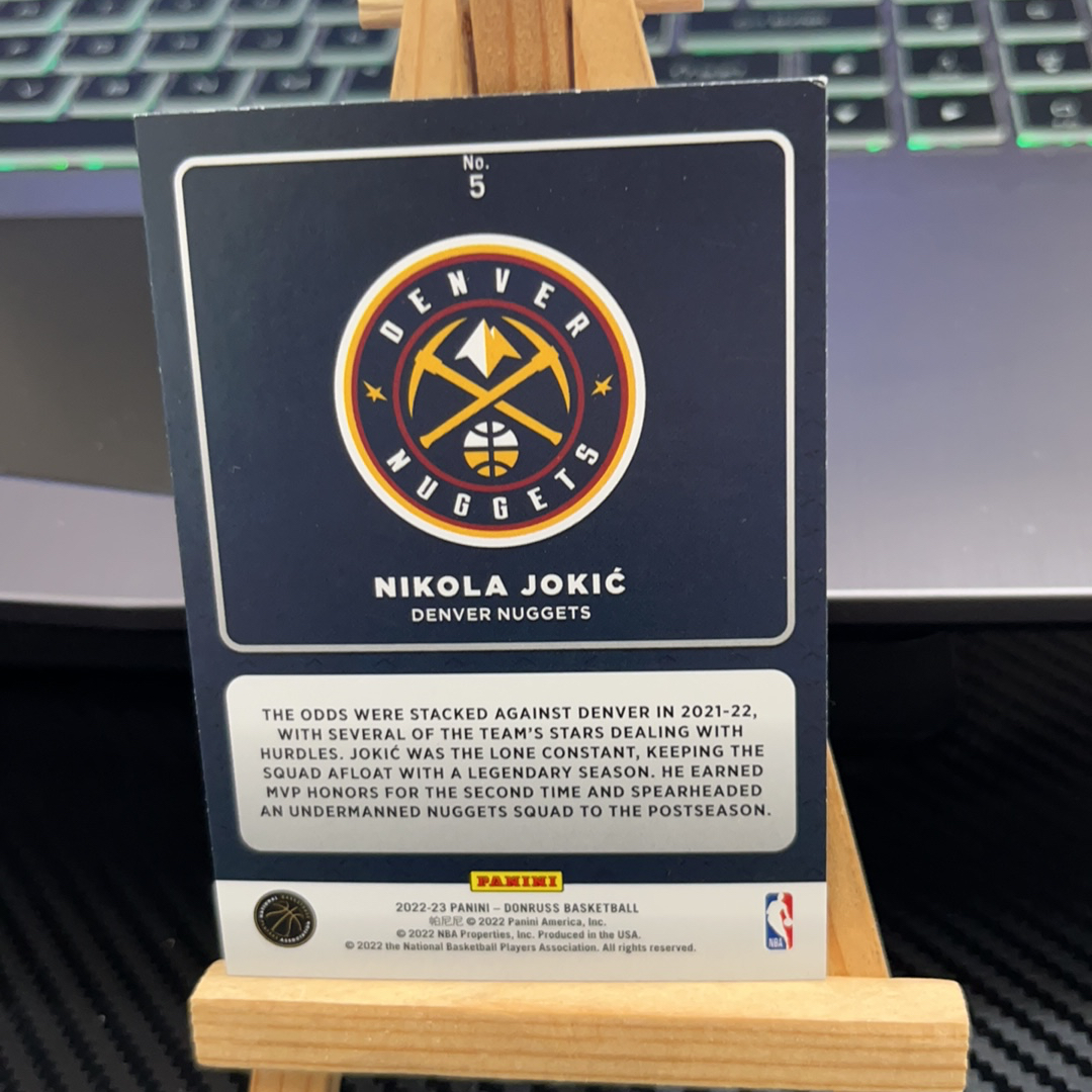2022-23 Panini Donruss Nikola Jokic 尼古拉 约基奇 特卡 杜蕾斯 掘金 卡品如图 凑图必备 值得收藏!免费代卖!