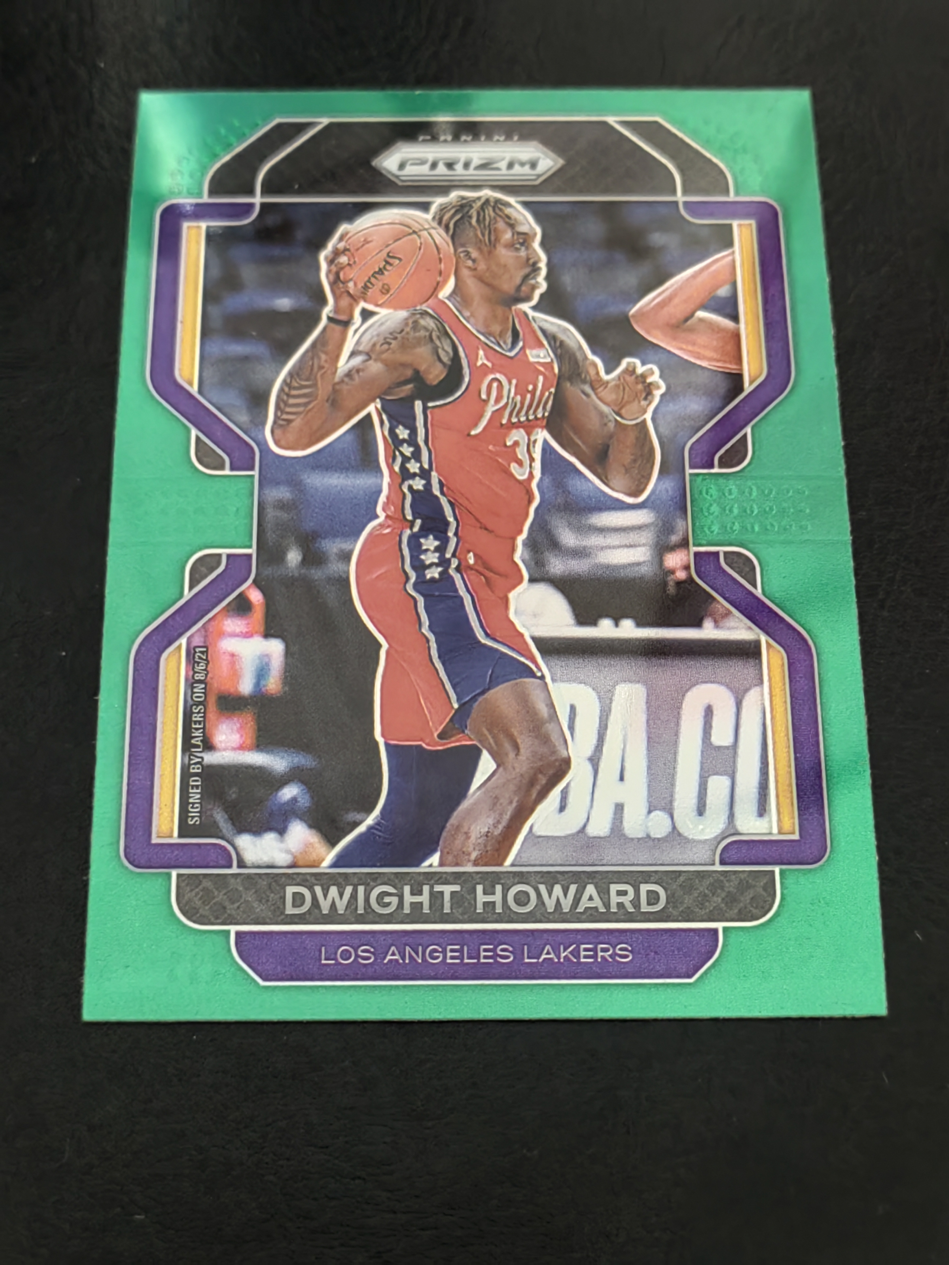 2021-22 Panini PRIZM Dwight Howard PZ 绿折 德怀特·霍华德 湖人 魔术 火箭 老鹰 黄蜂 奇才 76人 篮 白边白角 不保卡品 卡品如图