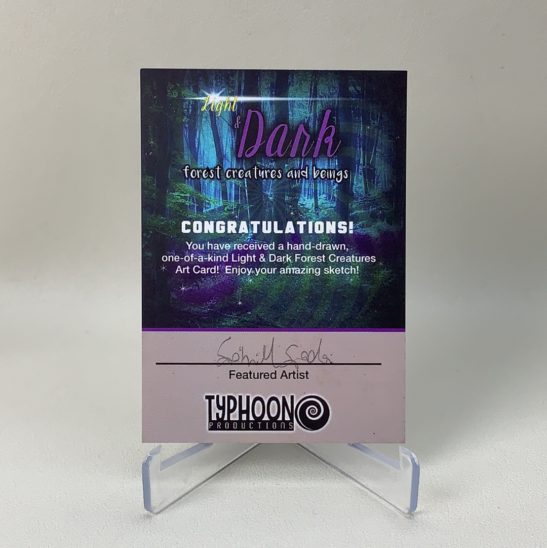 【弈卡代拍】2022 Typhoon 台风工作室 光与黑暗系列 手绘卡 1/1编 1of1 画师签名 亲笔签字 签名见背面 龙 品相如图 凑套必备 Lee总