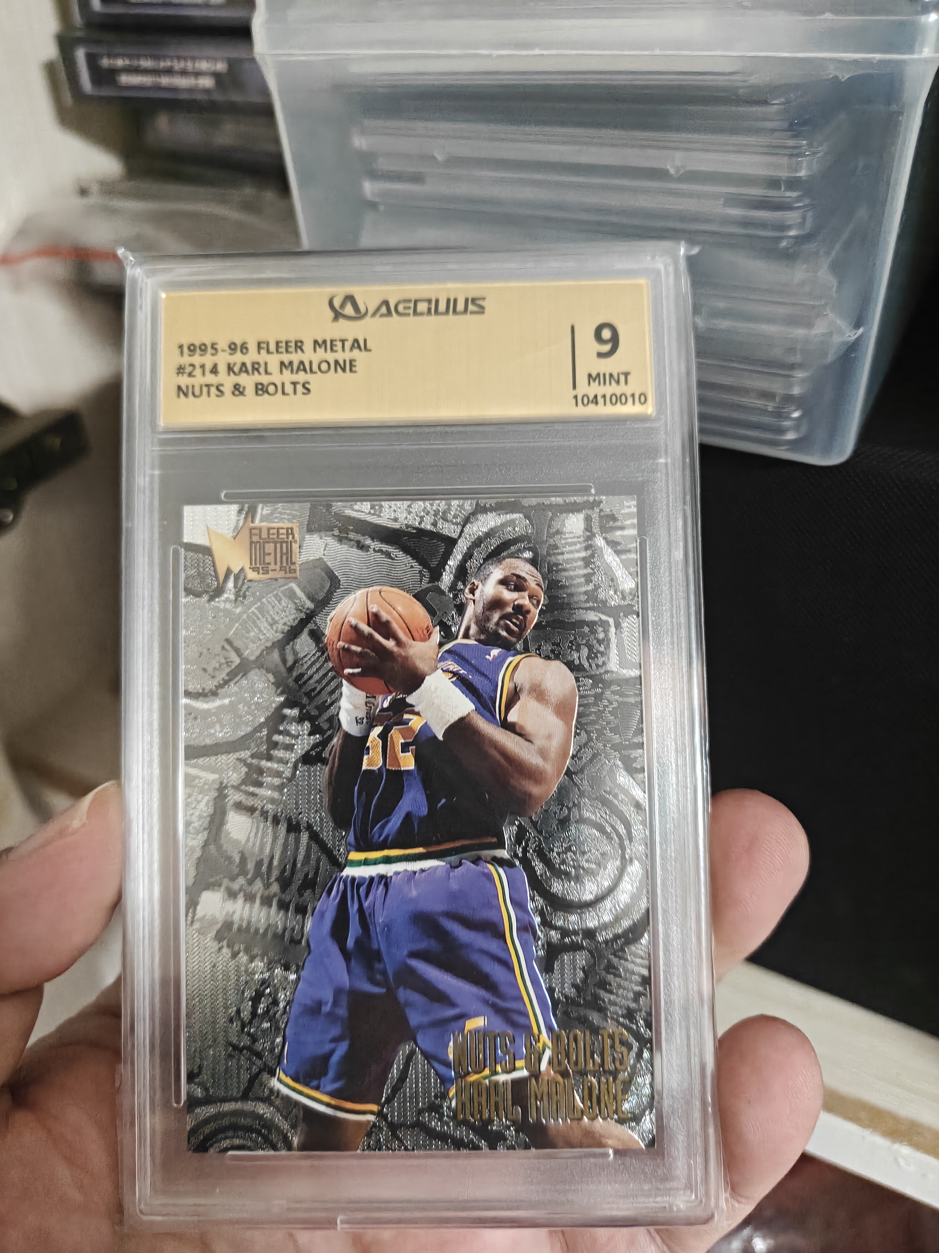 1995-96 Fleer Metal Karl Malone #214 邮差 卡尔马龙 爵士 卡尔 马龙 收藏必备