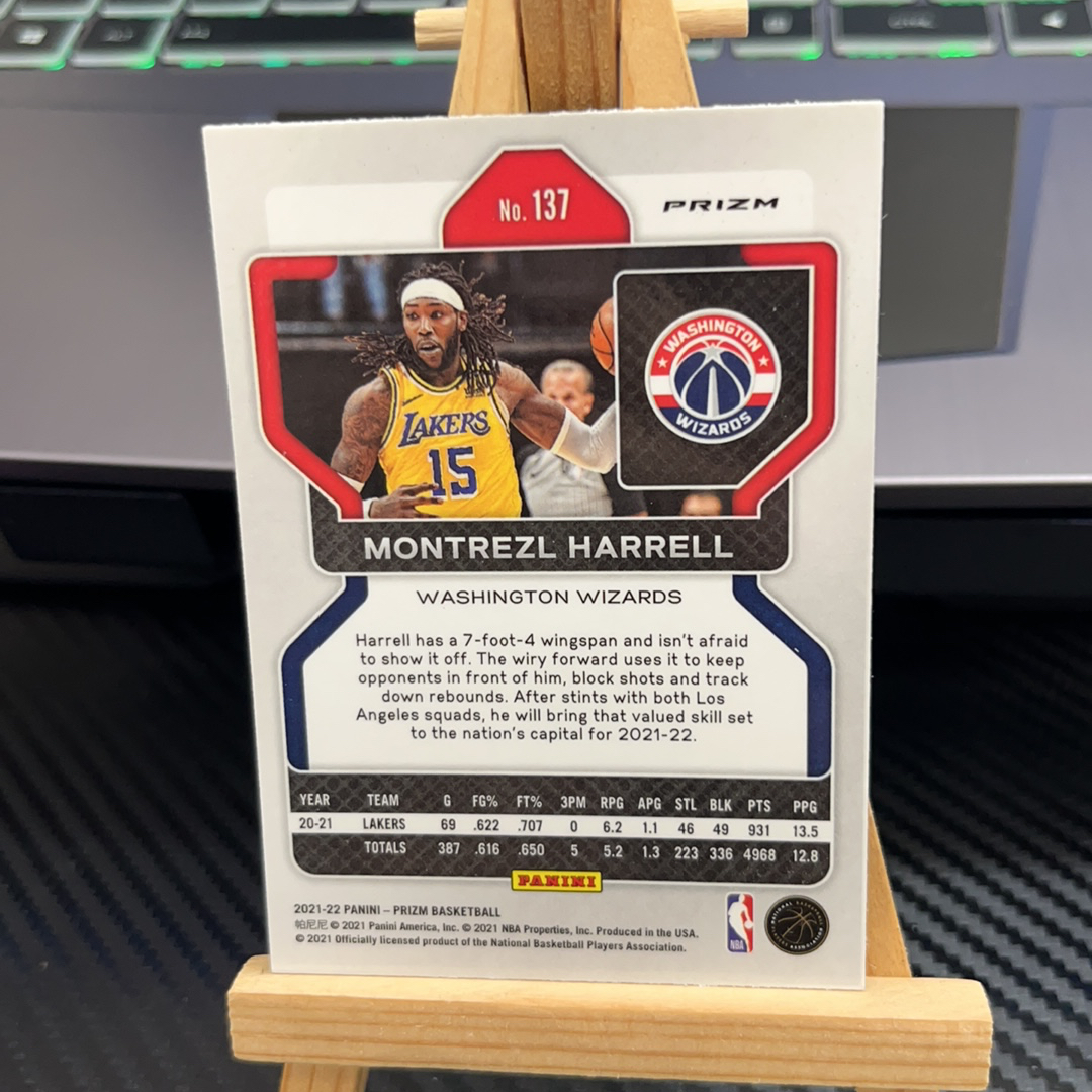 2021-22 Panini Prizm Montrezl Harrell 哈雷尔 奇才 紫波纹 紫折 折射 prizm系列 pz 卡品如图 凑图必备 值得收藏! 免费代卖!