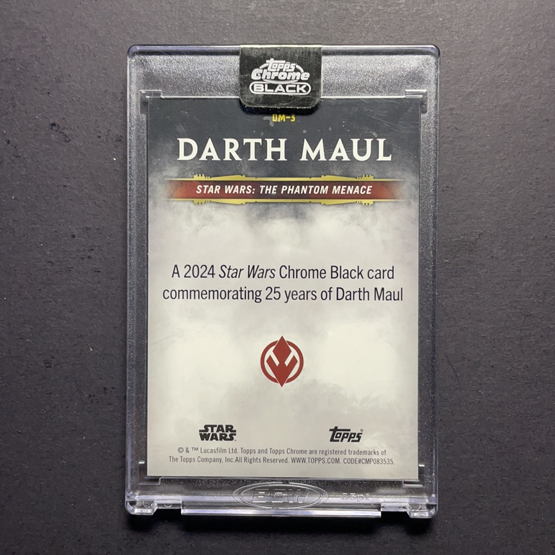 2025 Topps Star Wars 星球大战 达斯摩尔25周年纪念特卡 比例插放原封砖特卡 序号如图2 2024 Topps Chrome星战影视Black黑盒系列
