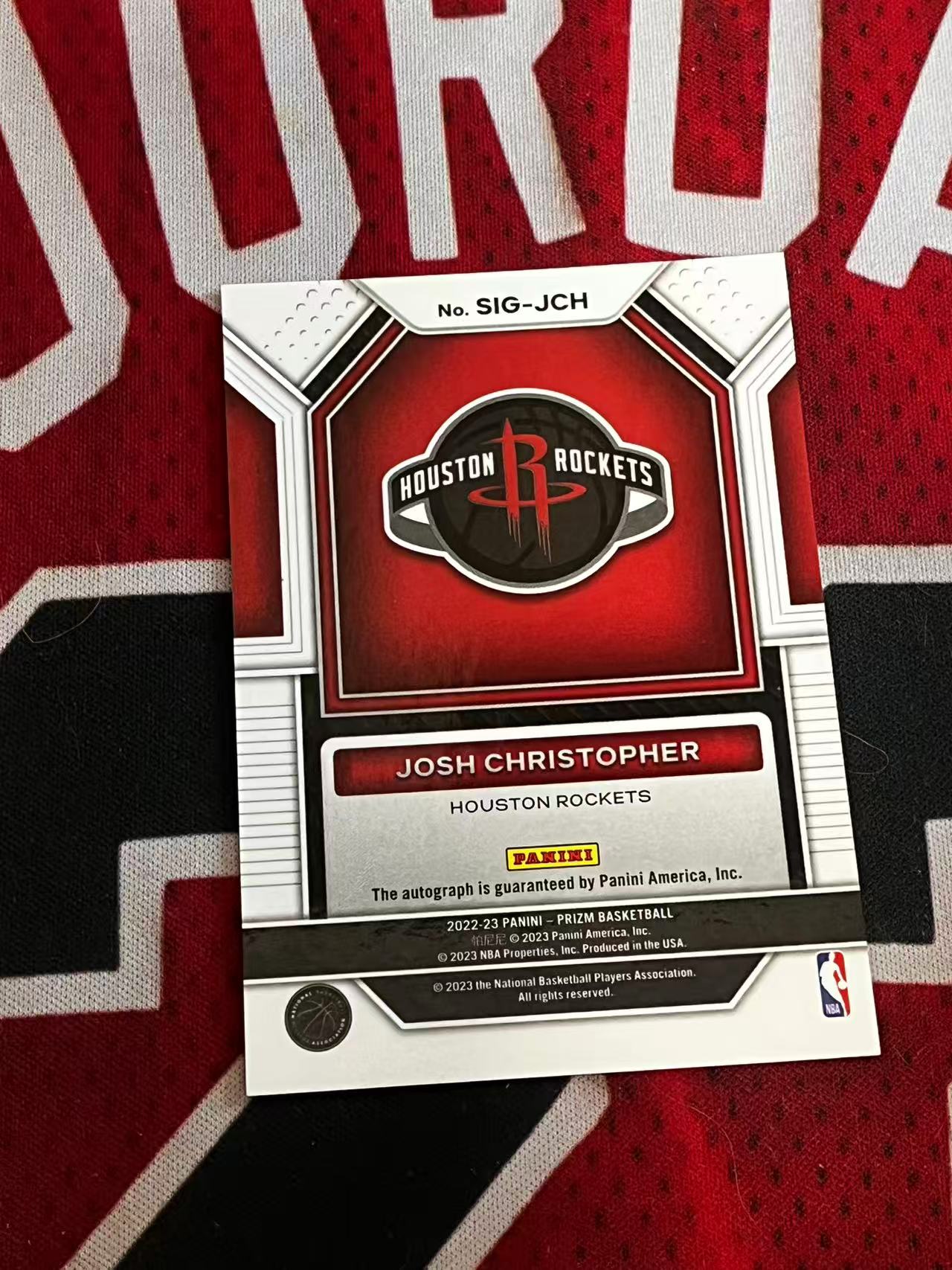 【接寄拍费率低至5%含卡淘手续费】2022-23 PANINI PRIZM PZ 火箭 新秀次年 约什克里斯托弗 签字卡 专收凑套必备【烂臭嘴拍卖】