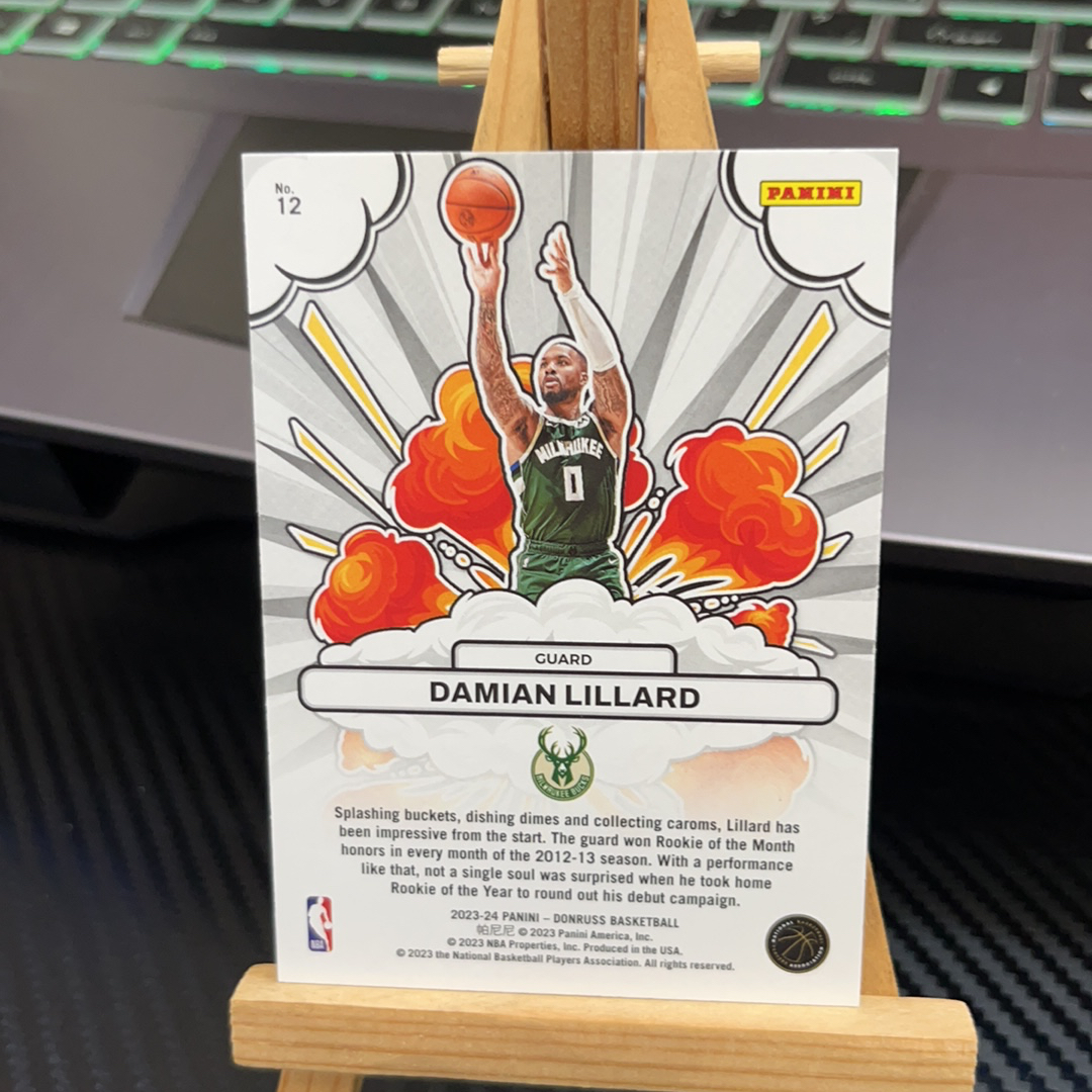 2023-24 Panini Donruss Damian Lillard 达米安 利拉德 雄鹿 杜蕾斯系列 特卡 卡品如图 凑图必备 值得收藏!免费代卖!