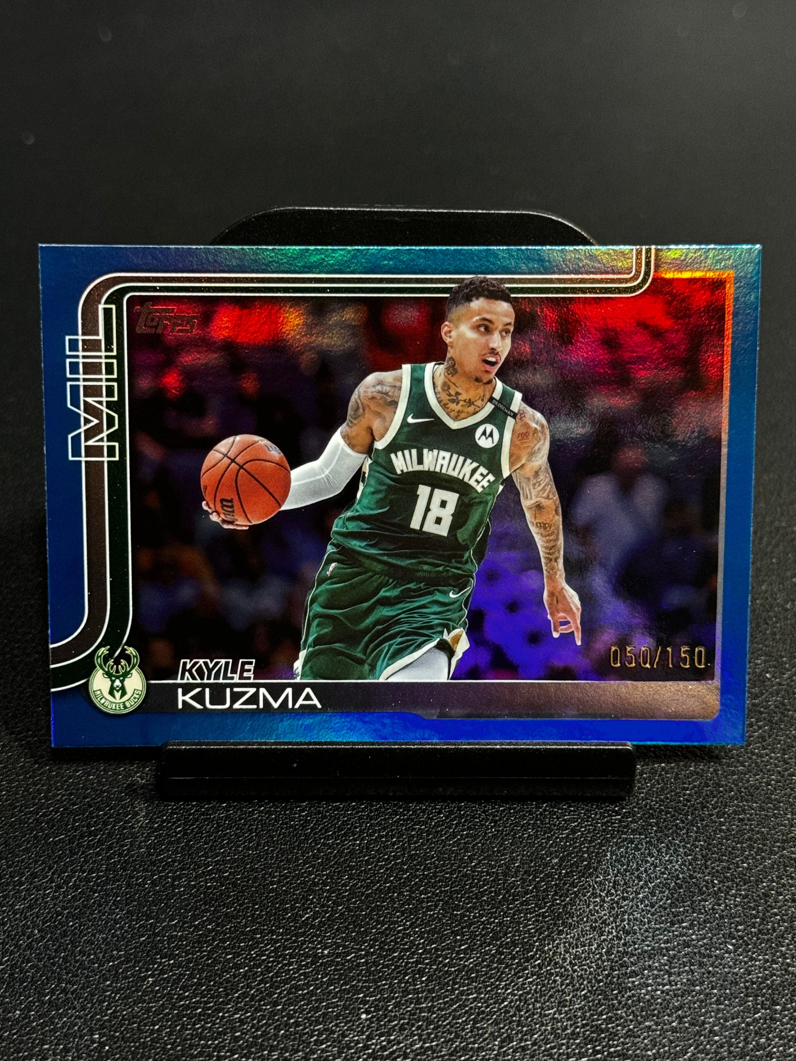 2025 Topps Chrome 篮球 元年 蓝折 150编 雄鹿 凯尔・库兹马 Kyle Kuzma 潜力无限 LWLQ
