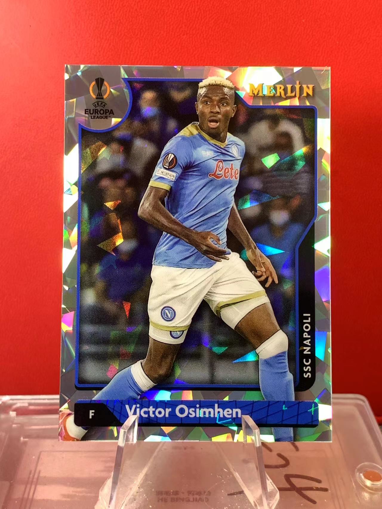 (詹叔代拍)2022 Topps Merlin Victor Osimhen 欧战 梅林 那不勒斯 奥斯梅恩 奥西普亨 087/250编 碎冰折 白碎冰 顺丰寄付 泰山