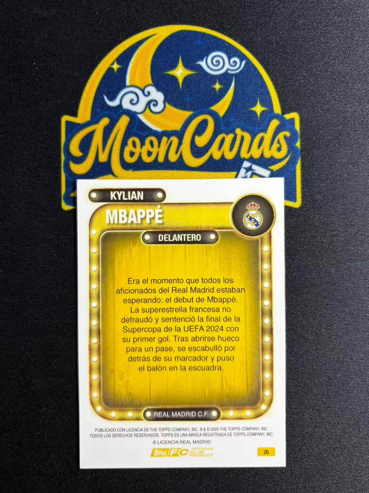 【梦卡拍卖】2025 Topps 皇马铁罐队盒 Kylian Mbappe 基利安 姆巴佩 /150编 蓝折 #DD# F白