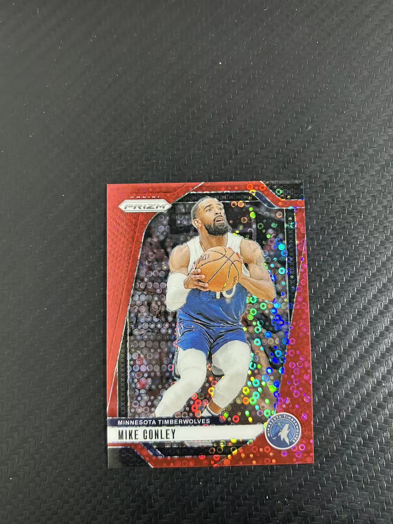 2024-25 Panini Prizm Mike Conley #137【灯灯拍卡】PZ 森林狼 迈克 康利 红圈圈折 折射 041/100编 收藏必备【雪茄】