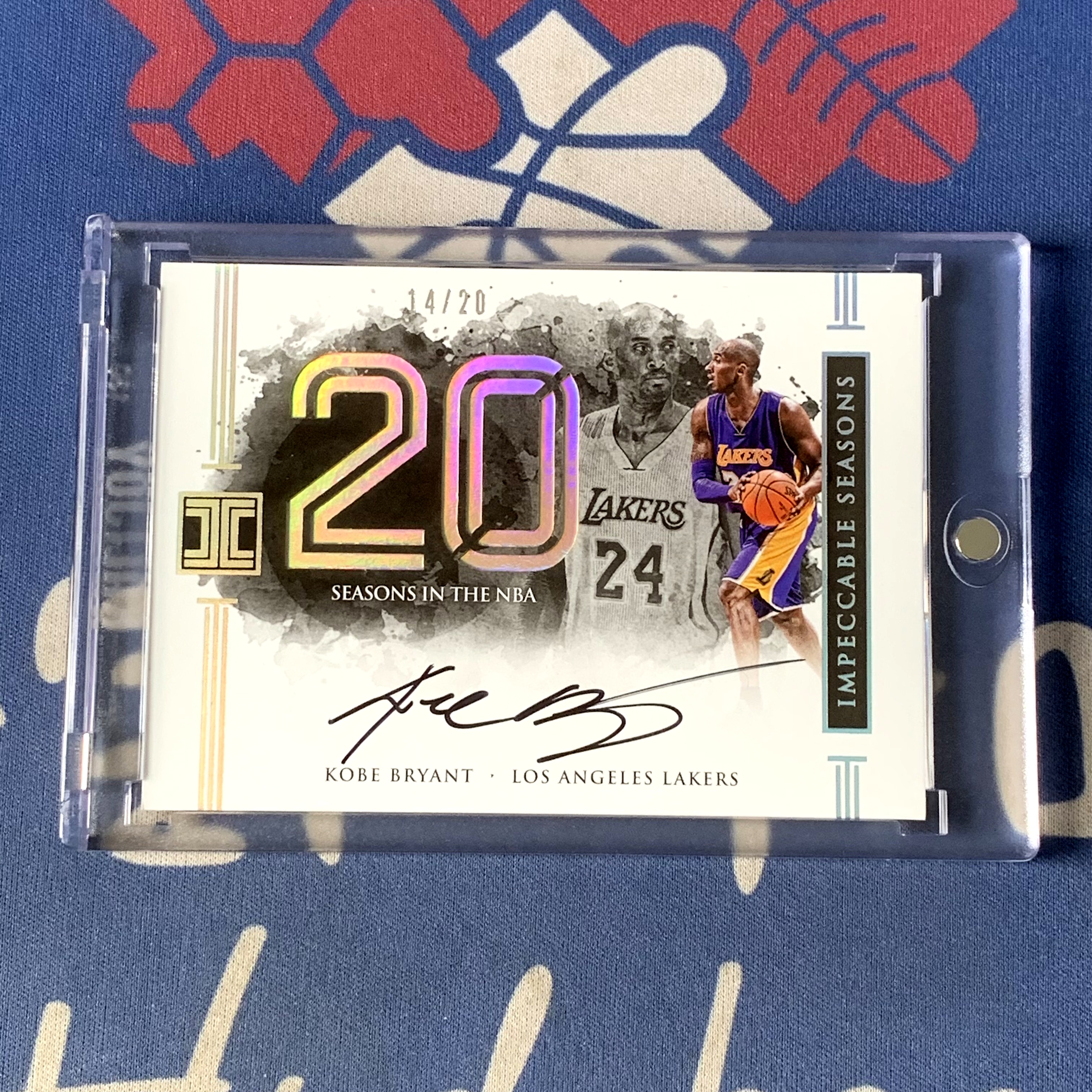2016-17 Panini Impeccable Kobe Bryant 【海寶】元年小真金 湖人 科比 20編 數據簽字卡 卡簽 記錄生涯完整20個賽季 小飛俠 黑曼巴 老大 頂級好卡 收藏必備