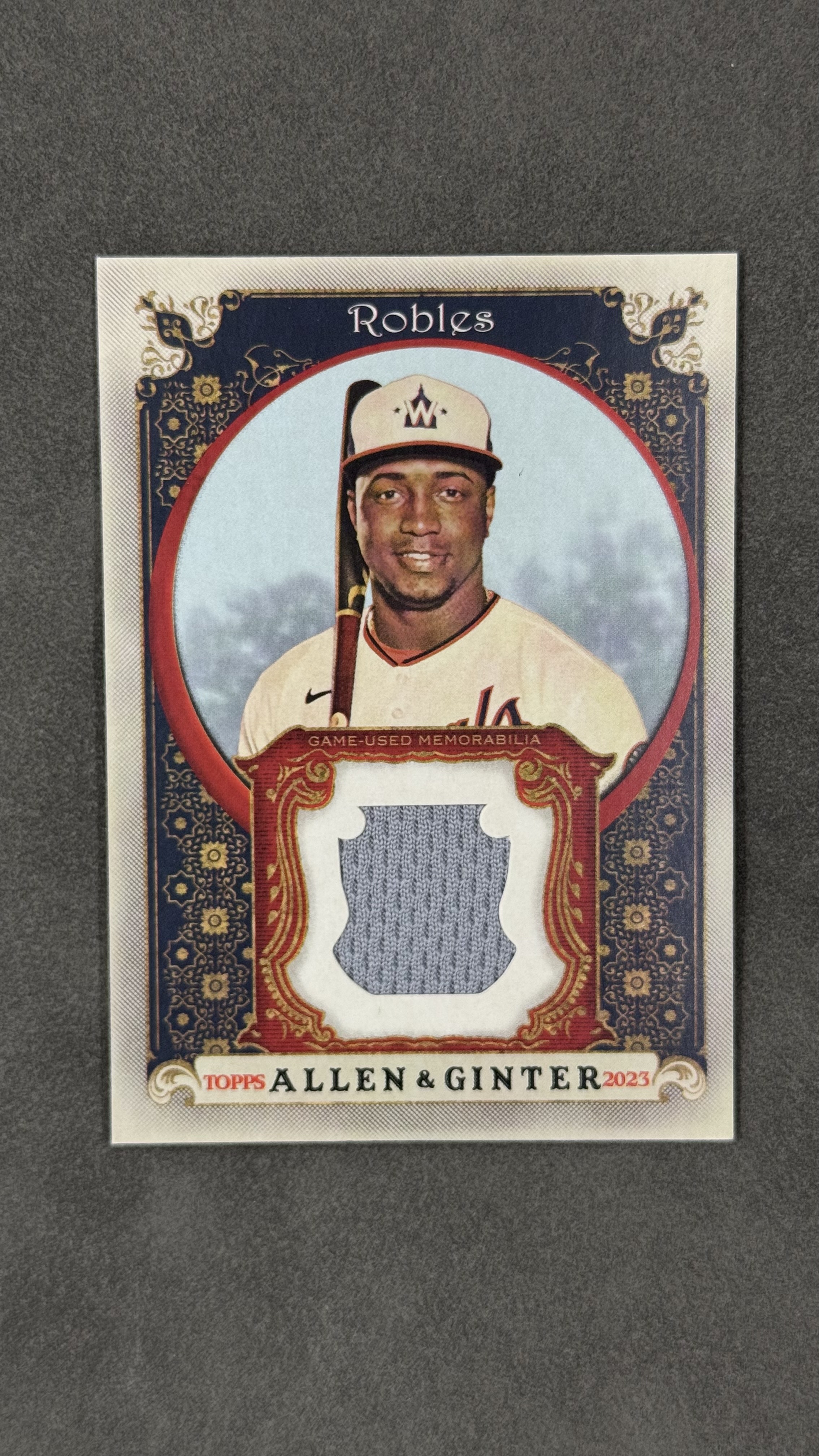2023 Topps Allen & Ginter Victor Robles 国民队 维克多・罗夫莱斯 小窗球衣切割 球衣物料 实卡好看 值得凑套收藏 #AGRB-VR