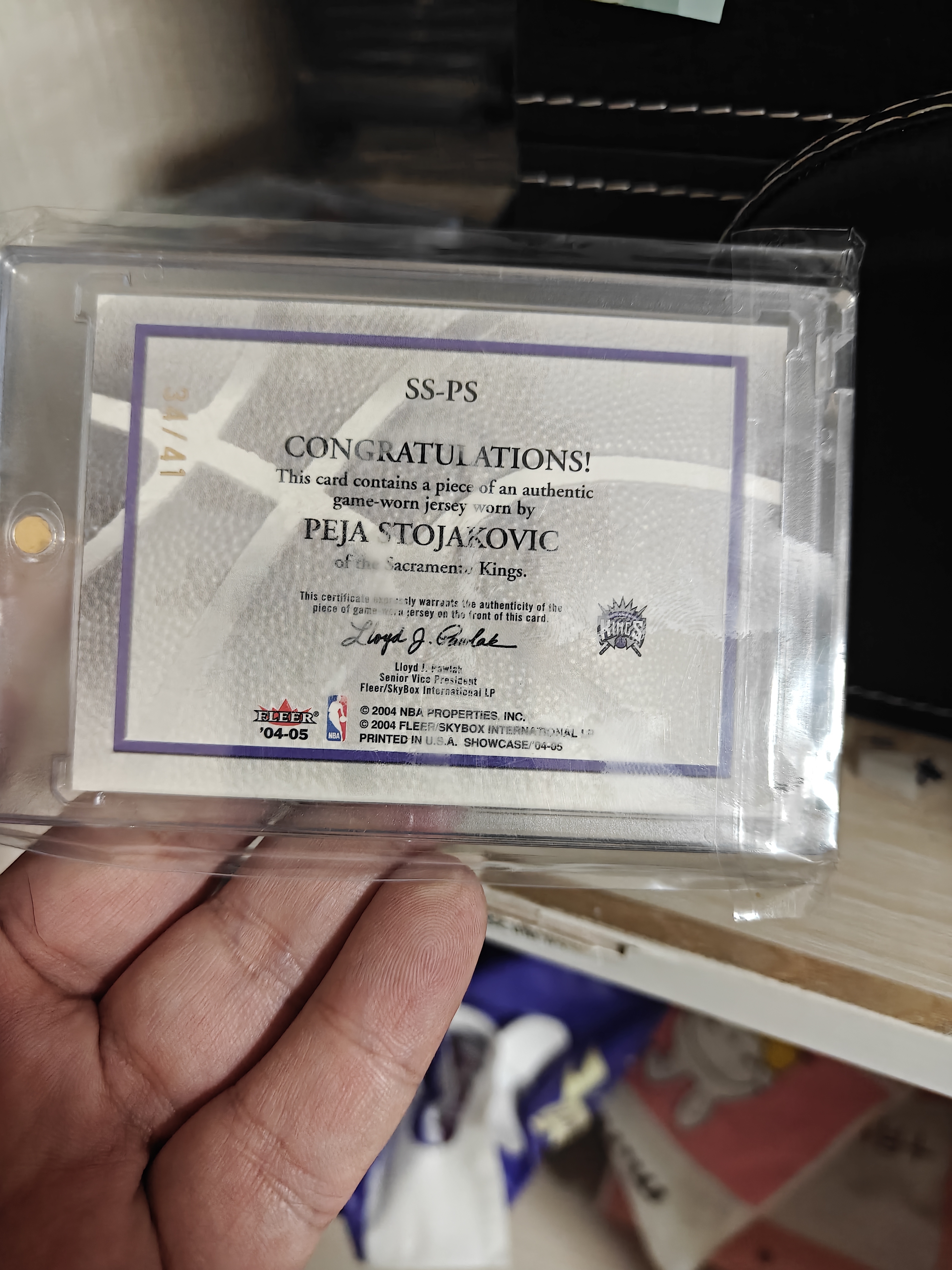 2004-05 Fleer Showcase Peja Stojakovic #SS-PS 国王名宿 三分王 神射手 佩贾 斯托亚科维奇 老卡 亲穿落场球衣 41编 超低编