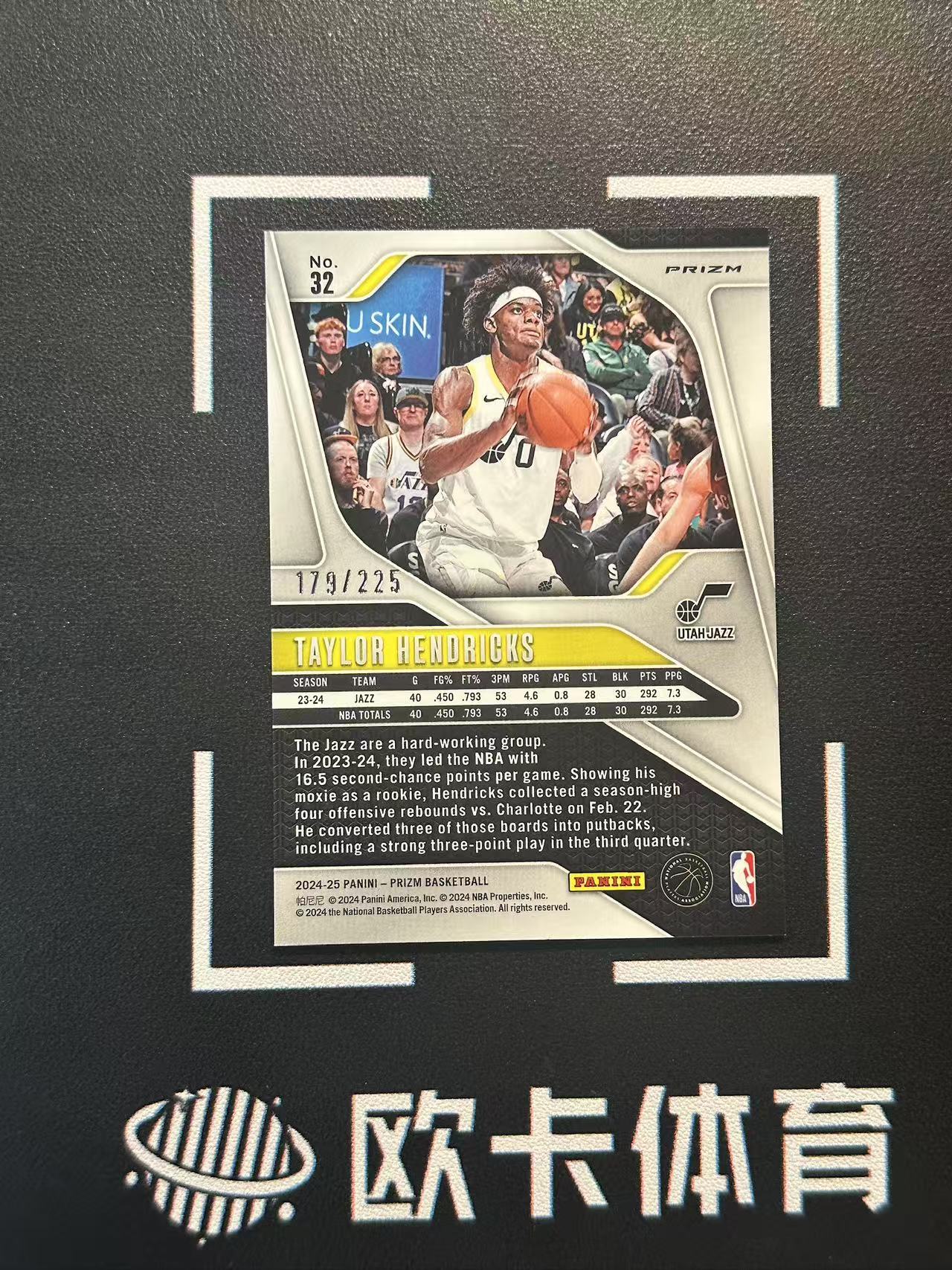 2024-25 Panini Prizm Taylor Hendricks 【欧卡体育】pz 泰勒 亨德里克斯 225编 篮球折 爵士 卡品如图 (搂子)