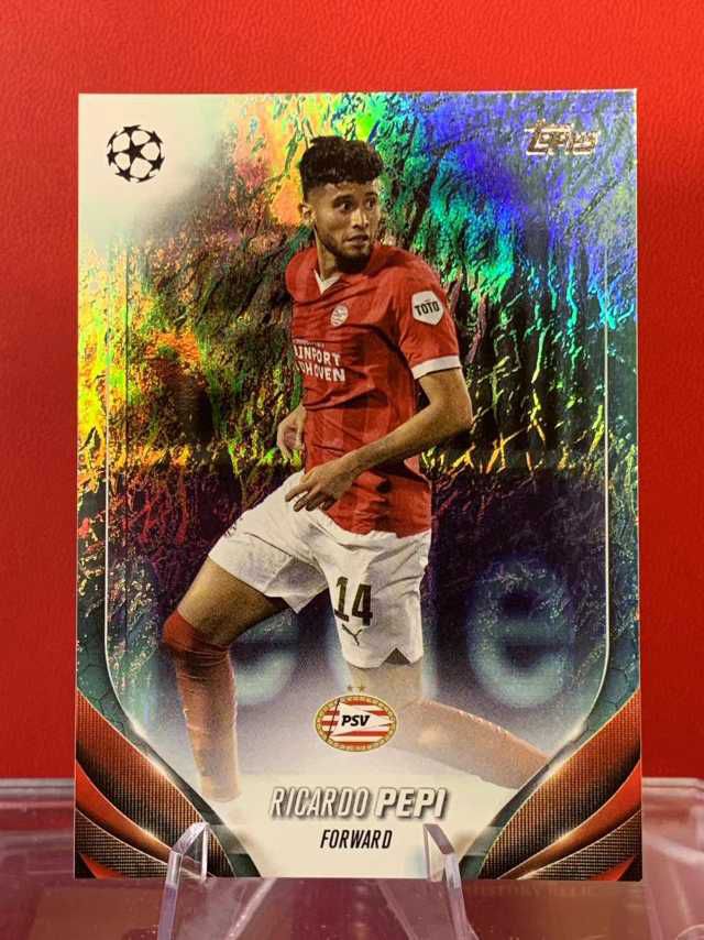 （老末代拍）E12 2024 Topps UCC  Ricardo Pepi  里卡多 佩皮 埃因霍温  欧冠TC shimmer折 顺丰寄付 不保卡品 免费代拍