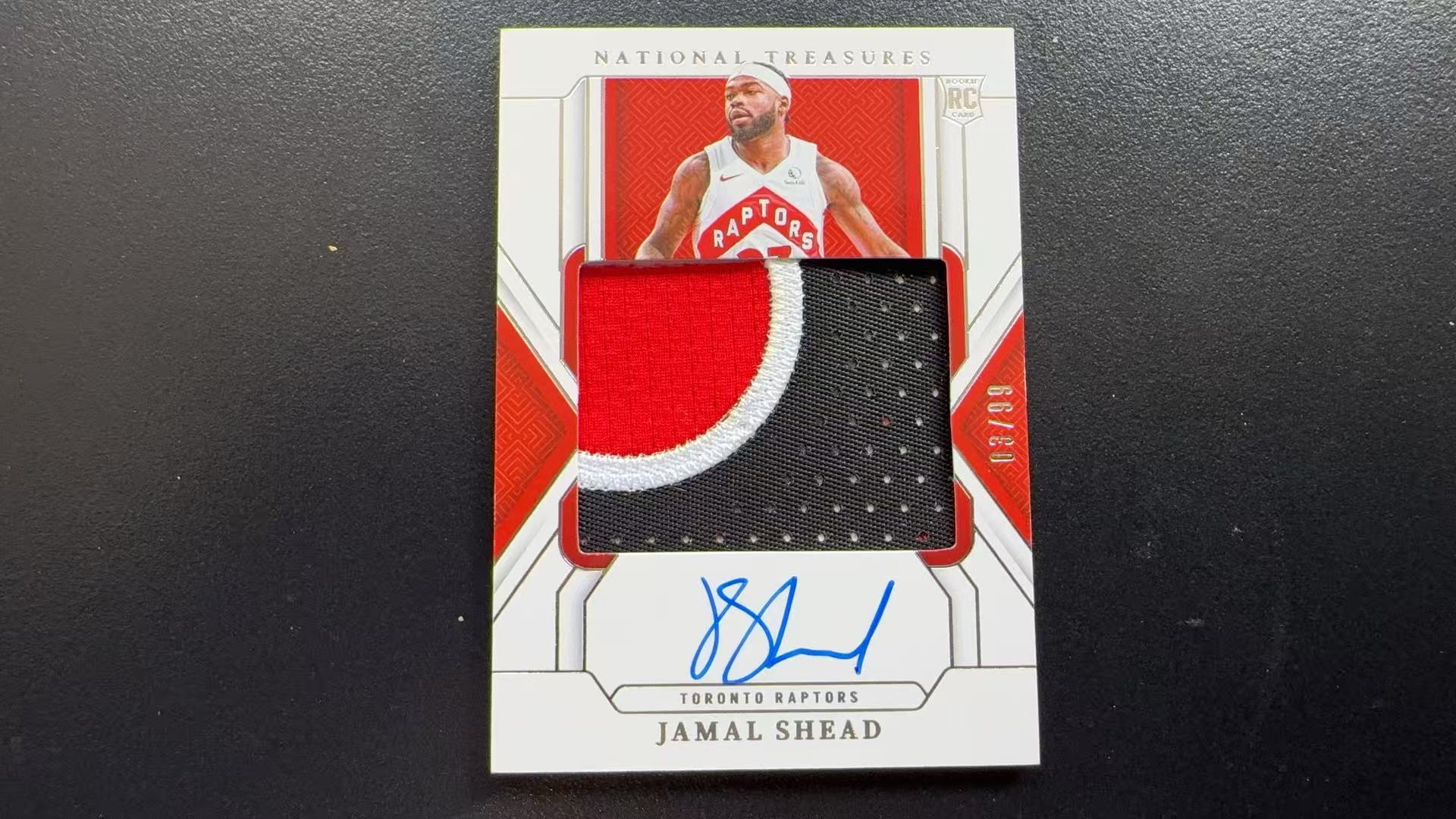 【Pw代卖】2024-25 Panini National Treasures 国宝 JAMAL SHEAD RC 猛龙 贾马尔 谢德 新秀 国宝 /99编 rpa 签字 专收必备 卡品如图 萝卜哥