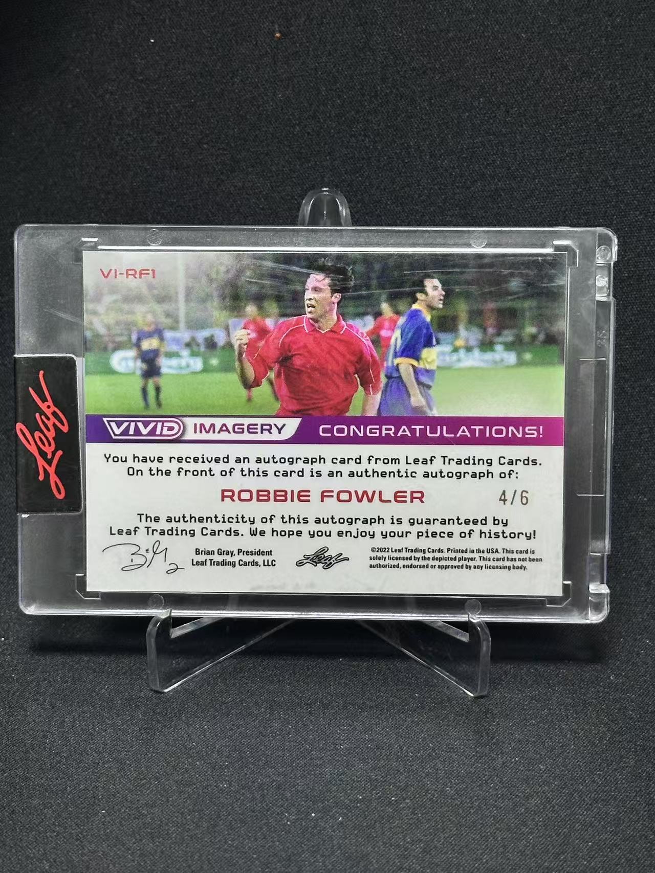 2022 Leaf VIVID Robbie Fowler 【哆哆卡社】罗比·福勒 6编 低编 签字 彩虹折 卡品如图