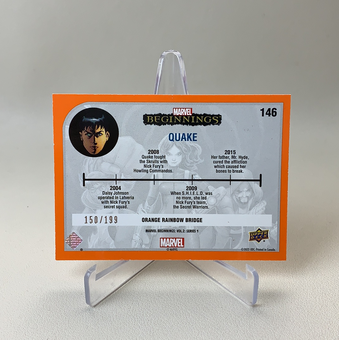 【弈卡代拍】2024 UD Marvel Beginnings2 漫威 开端2 带编 特卡 橙折 折射 Quake 震波女 黛西·露易丝·约翰逊 150/199编 品相如图 凑套必备 哈拉