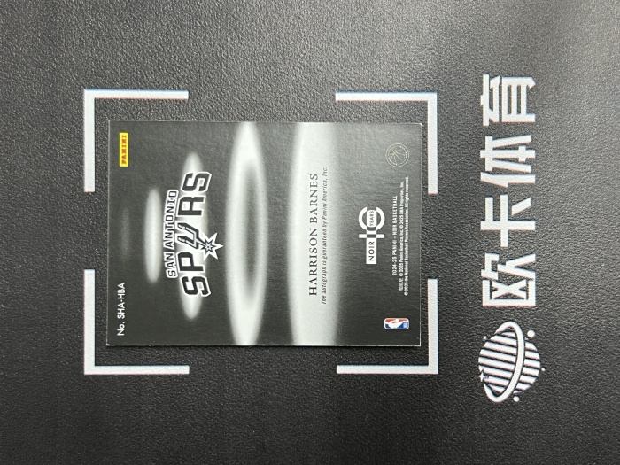 【欧卡体育】2024-25 Panini Noir Harrison Barnes 哈里森 巴恩斯 6/25编 签字 金平行 卡签 影子签 马刺 收藏必备(PP)