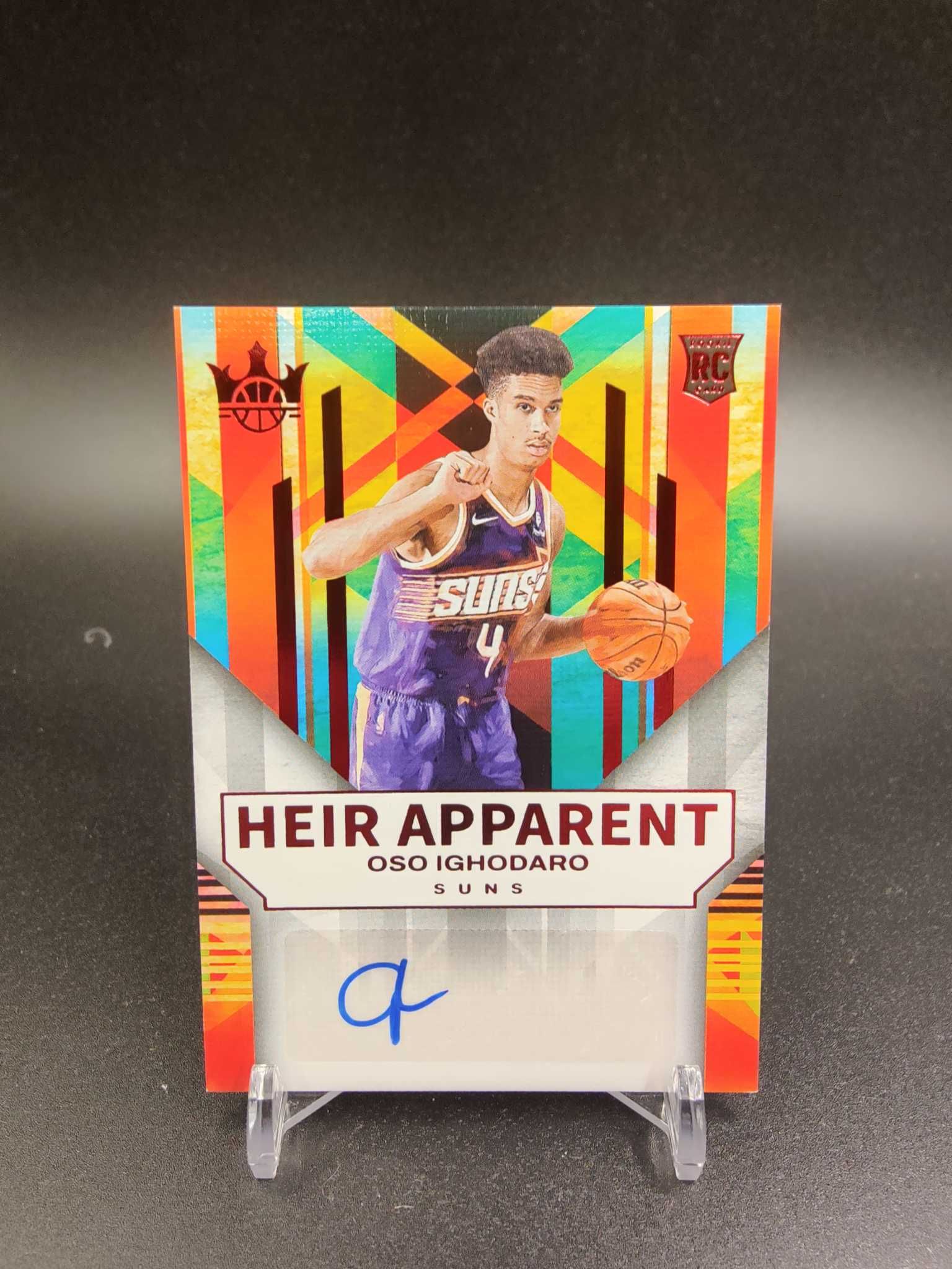 2024-25 Panini Court Kings Oso Ighodaro RC 太阳 奥索 伊戈达罗 油画 新秀 签字 贴签 带编 62/99编 球迷必备 微瑕如图 介意勿拍A4