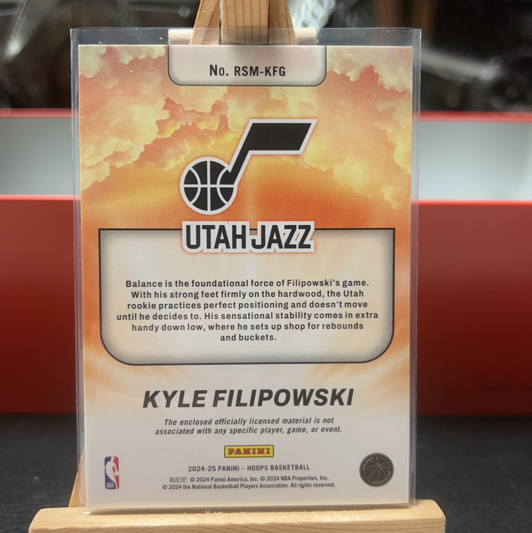 【SY代卖sy0529-可累积-瑕疵看图】2024-25 Panini hoops Kyle Filipowski 凯尔 菲利波夫斯基 爵士 新秀RC 物料球衣