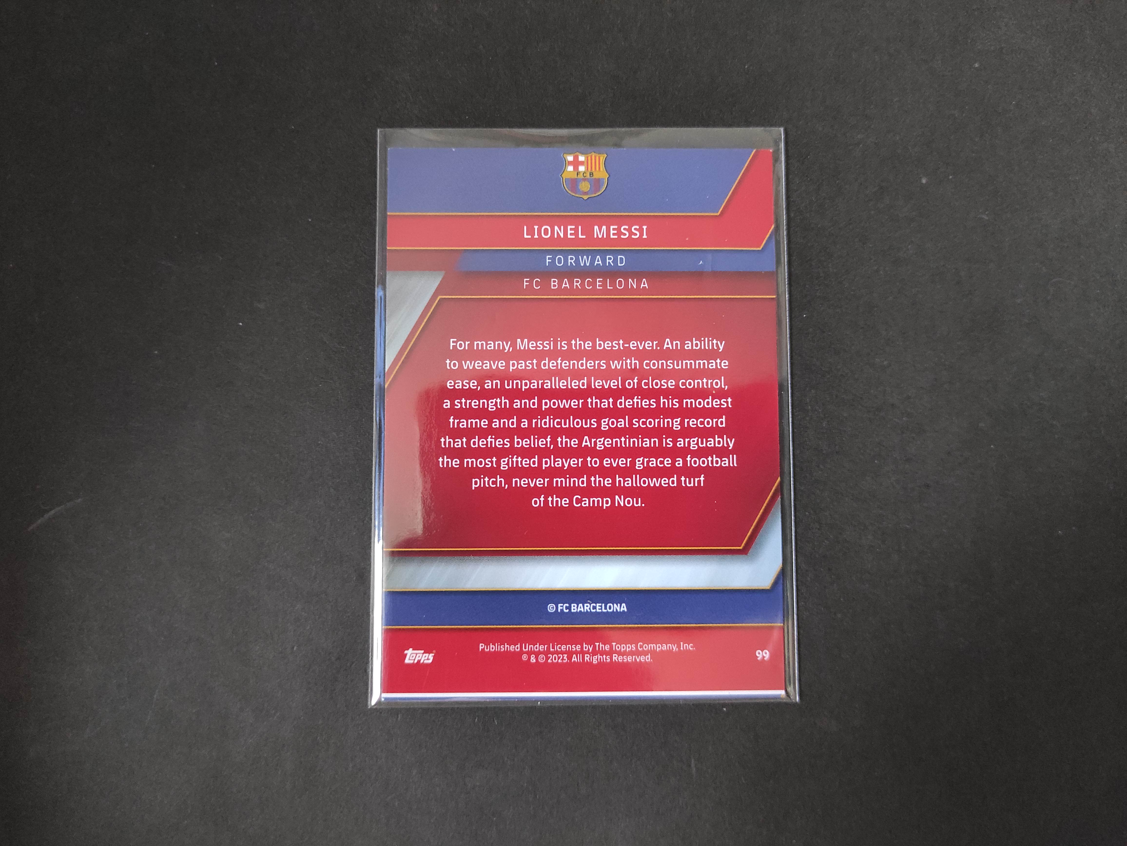 2023 Topps Chrome Lionel Messi 【进击卡社】巴萨队盒 巴塞罗那 巴萨 梅西 梅老板 梅球王 厚卡 实卡精美 专收必备
