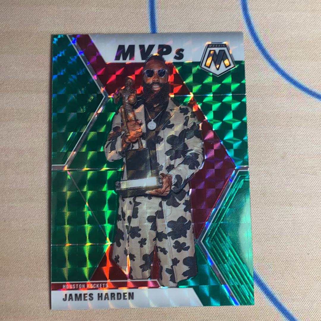 2019-20 Panini Mosaic James Harden 马赛克 火箭 詹姆斯 哈登 绿折 马赛克折 折射 MVP 捧杯图 特卡 卡品如图 介意勿拍