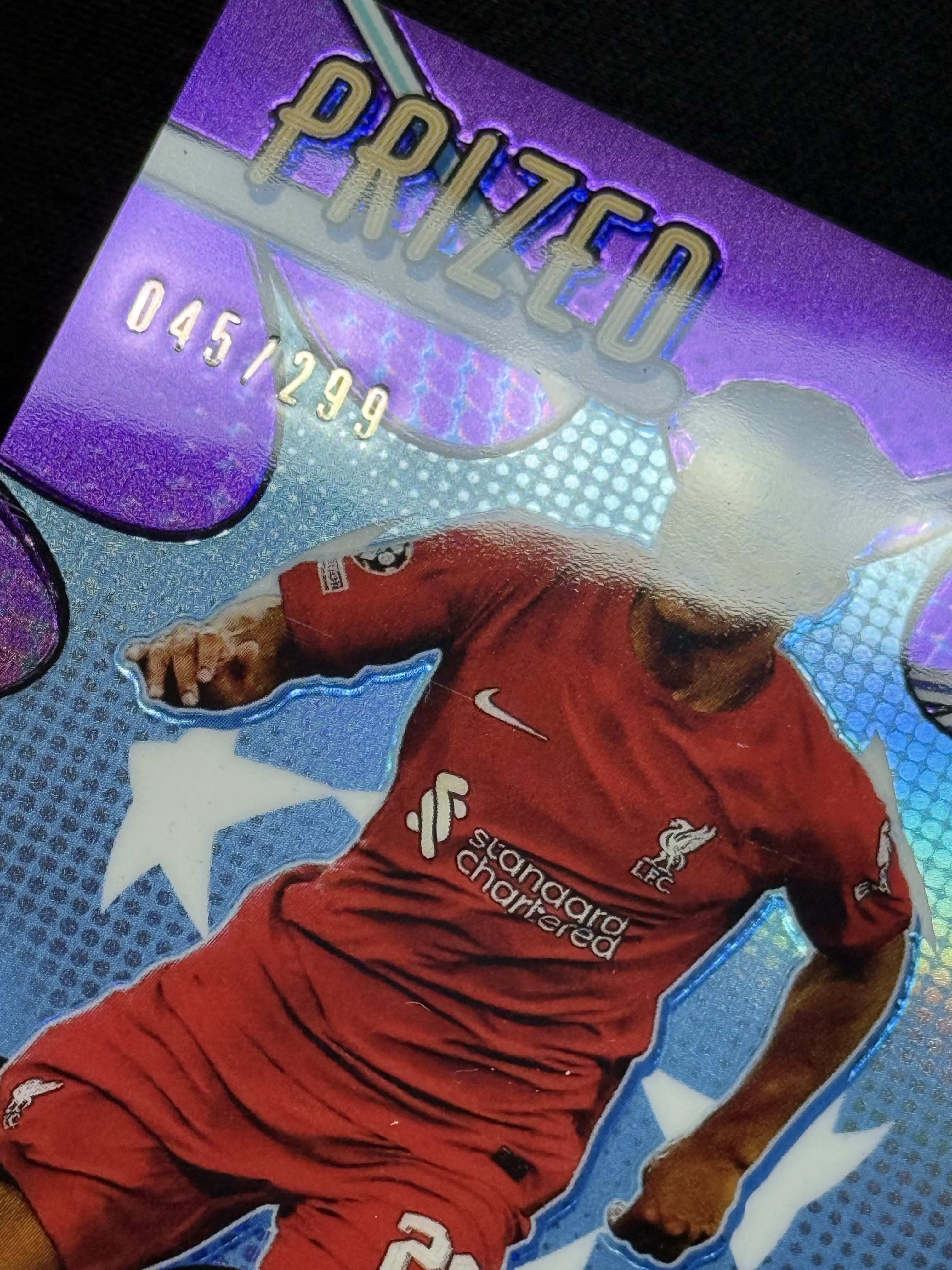 2022-23 Topps Finest Fábio Carvalho 【小贝代拍】欧战 Finest 利物浦 法比奥 卡瓦略 典范球员特卡 紫折 /299编 瑕疵如图 拍前看描述 H MFC