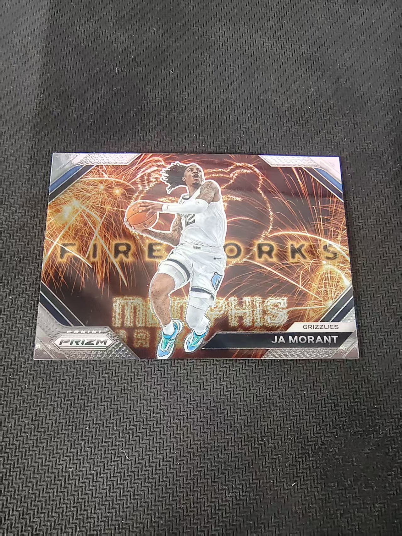 【可合并,不累计】2023-24 Panini Prizm Ja Morant 贾 莫兰特 腰王 灰熊 烟花特卡 PZ 划痕 边角微瑕 介意勿拍 #8