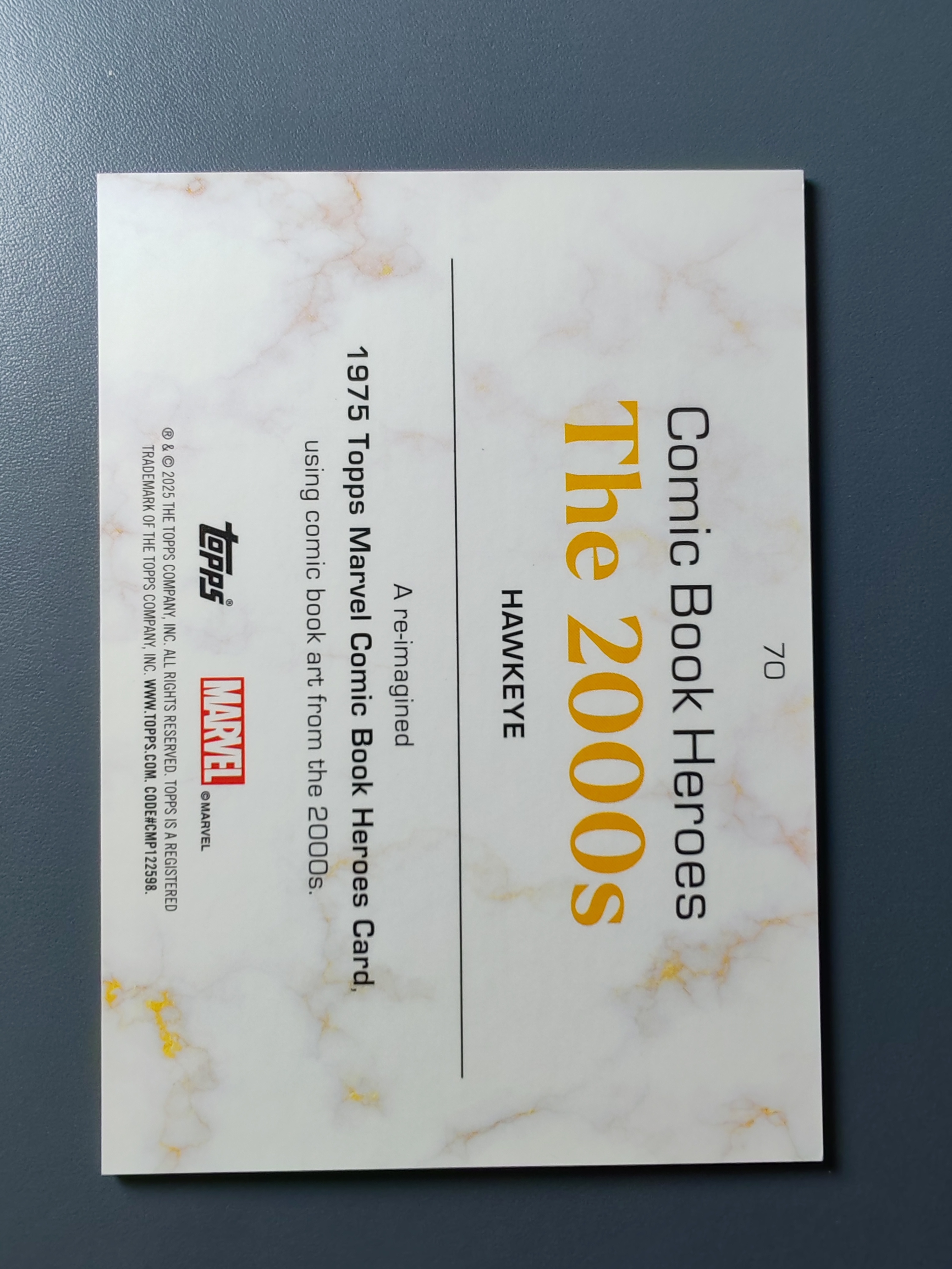 2025 Topps Marvel (MCU) Hawkeye 漫威黄金年代!鹰眼!金熔岩折!150编!【9527】