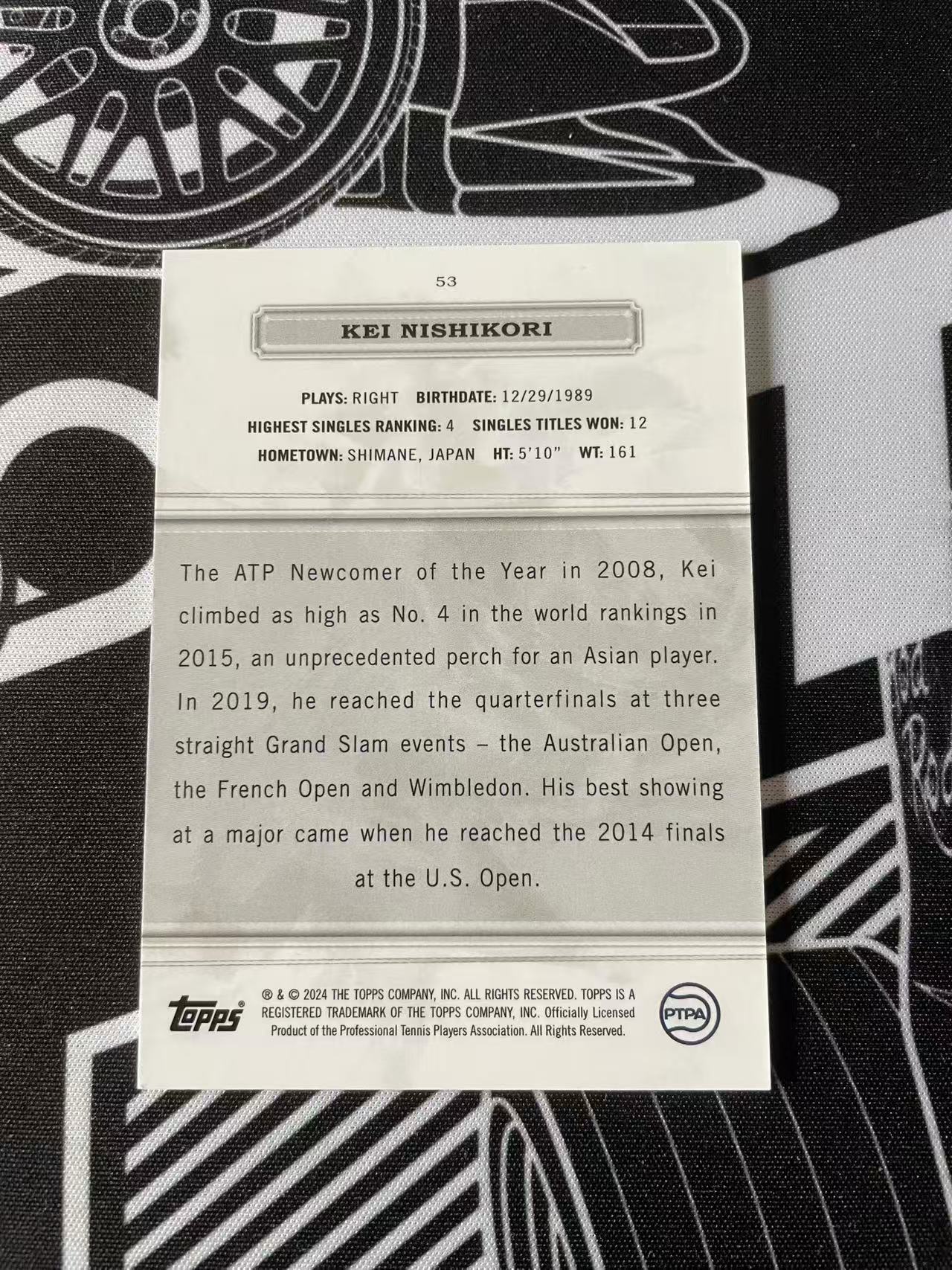 2014 Topps Royalty Kei Nishikori 网球 王权 王室 锦织圭 08/10 base 金平行 高端 卡品如图 凑套必备