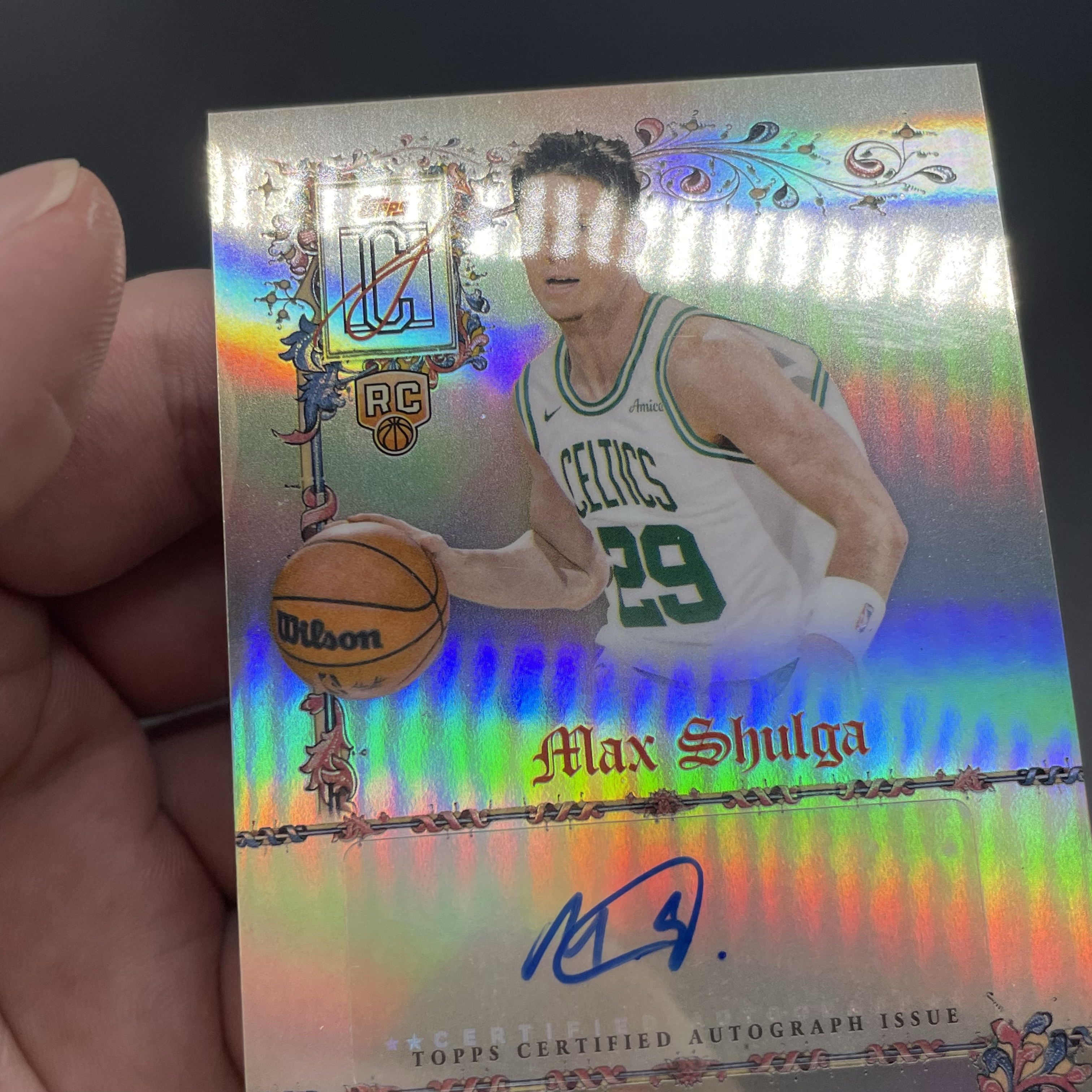 2026 Topps Signature Class Max Shulga RC 【无界代卖】凯尔特人 新秀 马克斯 舒尔加 签字 银折 塔图姆队友 品墨如图 不累计 JJ