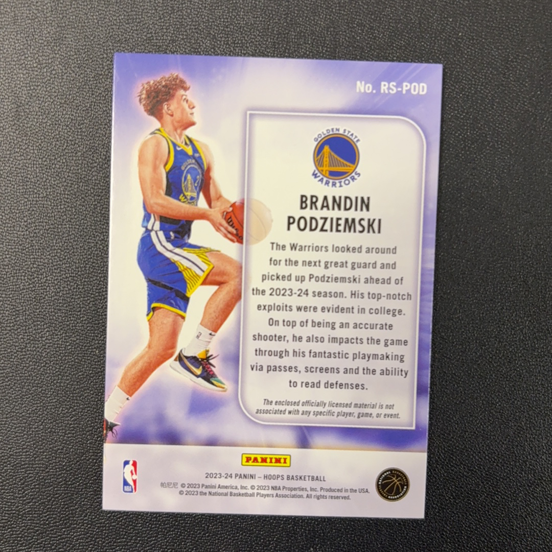 2023-24 panini hoops brandin podziemski 勇士 波杰姆斯基 RC 新秀 球衣 物料 专收必备 瑕疵看图 东契奇 sga 库里 文班亚马 詹姆斯