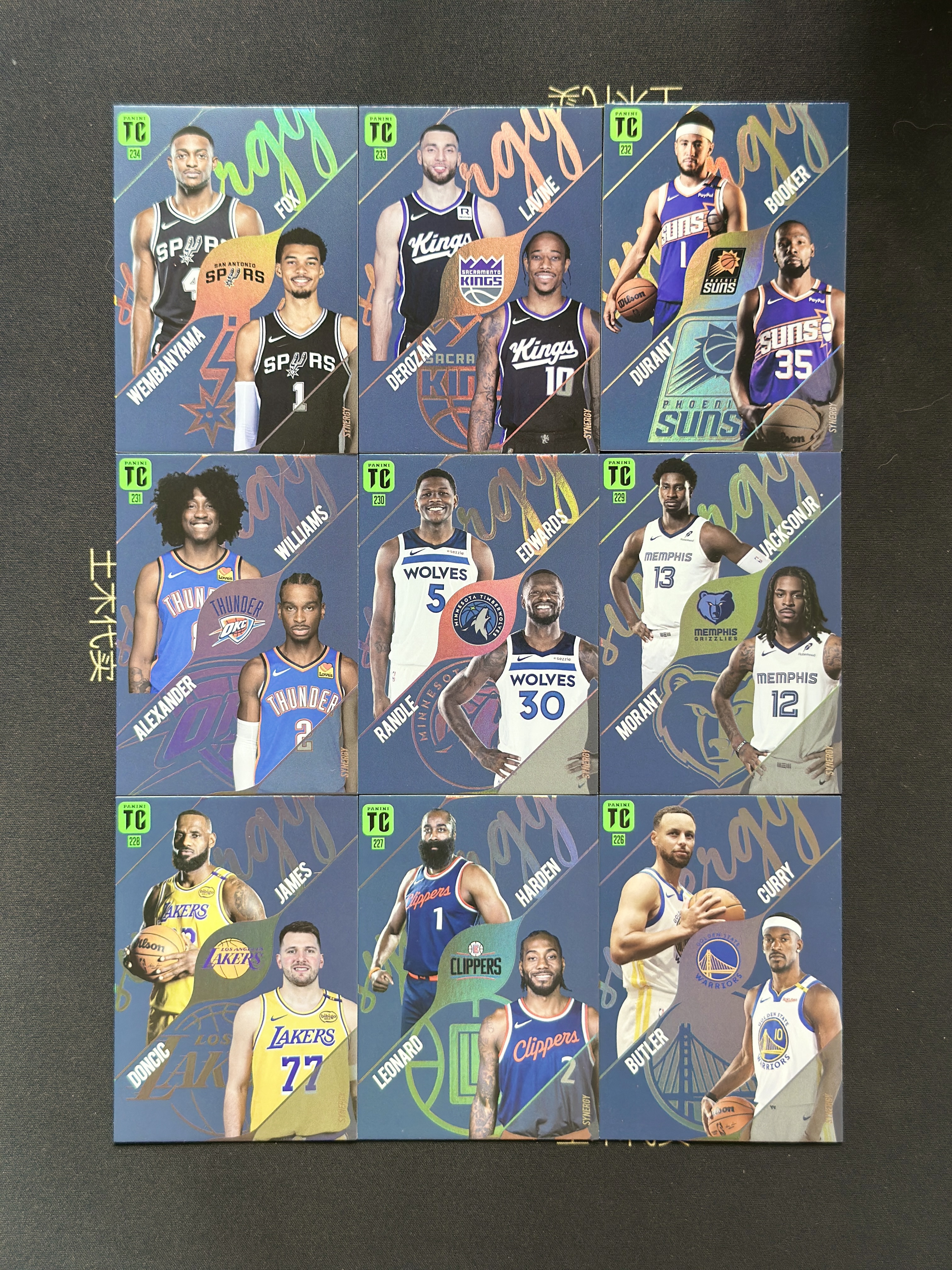 2024-25 Top Class tc一套 全套18张 队标 队徽特卡 lot詹姆斯 东契奇 库里 文班 杜兰特 字母 cc欧文 等球队核心 LeBron james