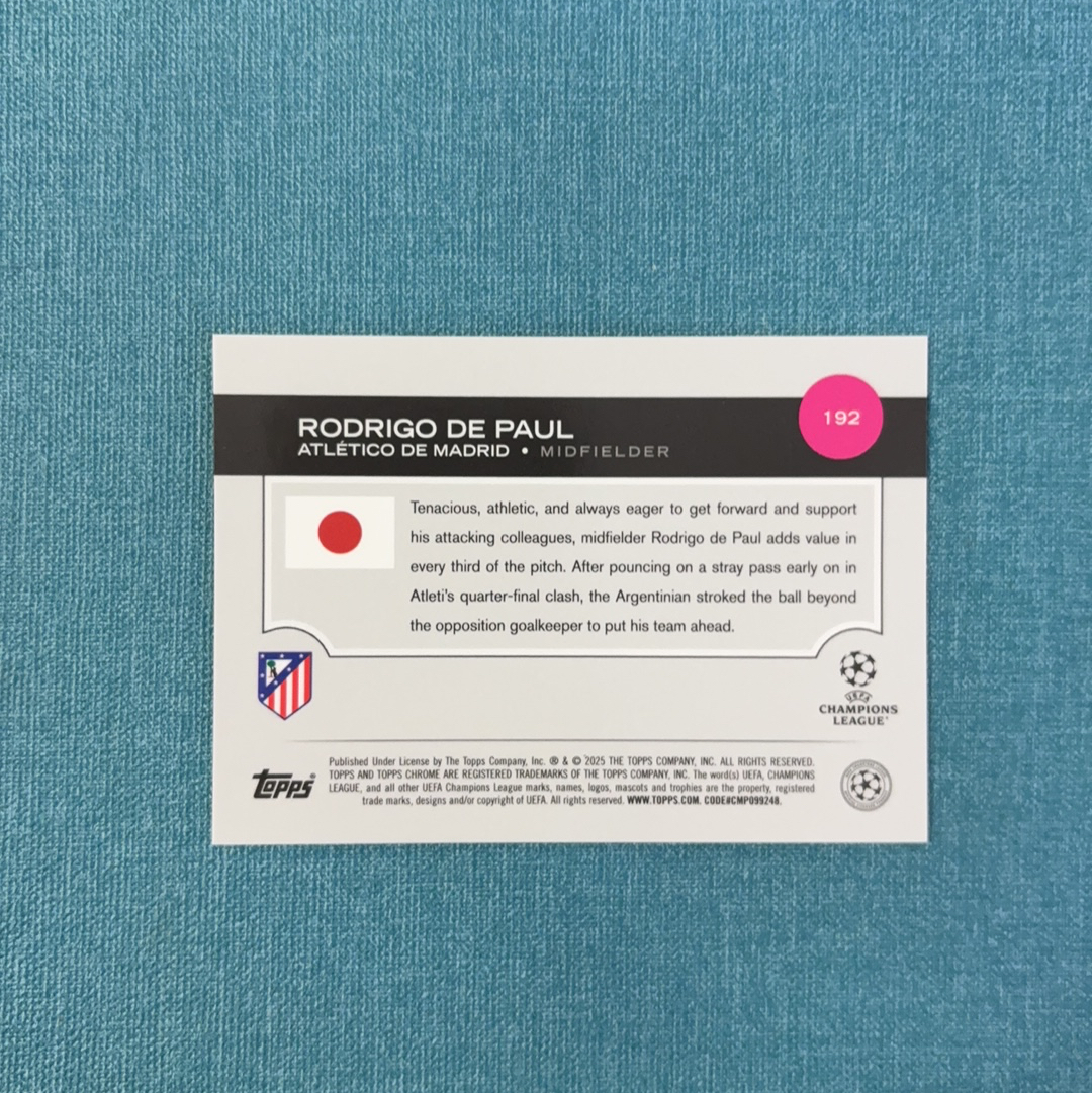 2024-25 Topps Chrome 欧战 日版 Rodrigo De Paul 德保罗 46/50编 金mojo折 马德里竞技 马竞 卡品如图 433HP