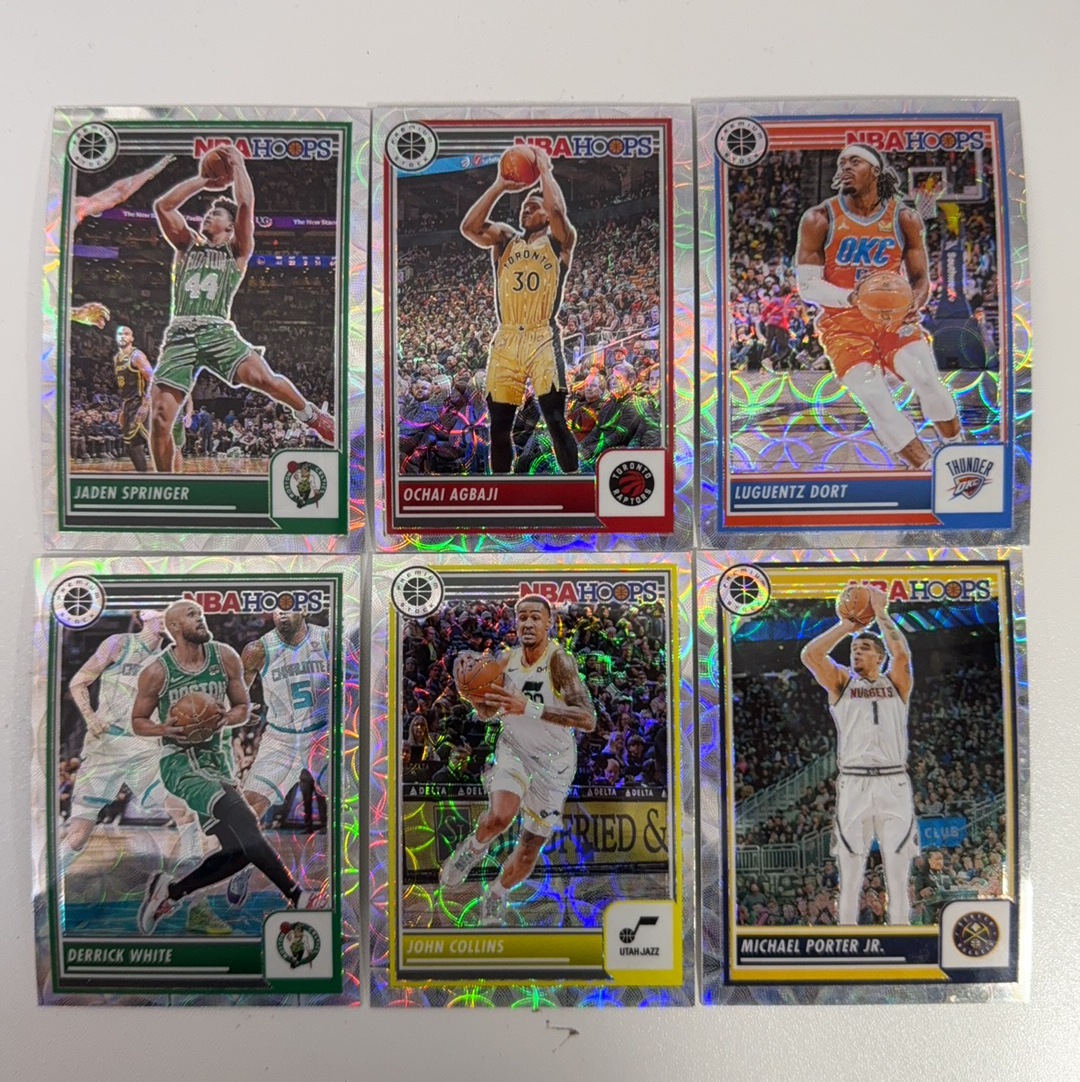 【免费代卖】6张 打包 lot HOOPS 折射 怀特 约翰 科林斯 小波特 多尔特 斯普林格 马刺 骑士 勇士 湖人 火箭 独行侠 魔术 值得收藏!!