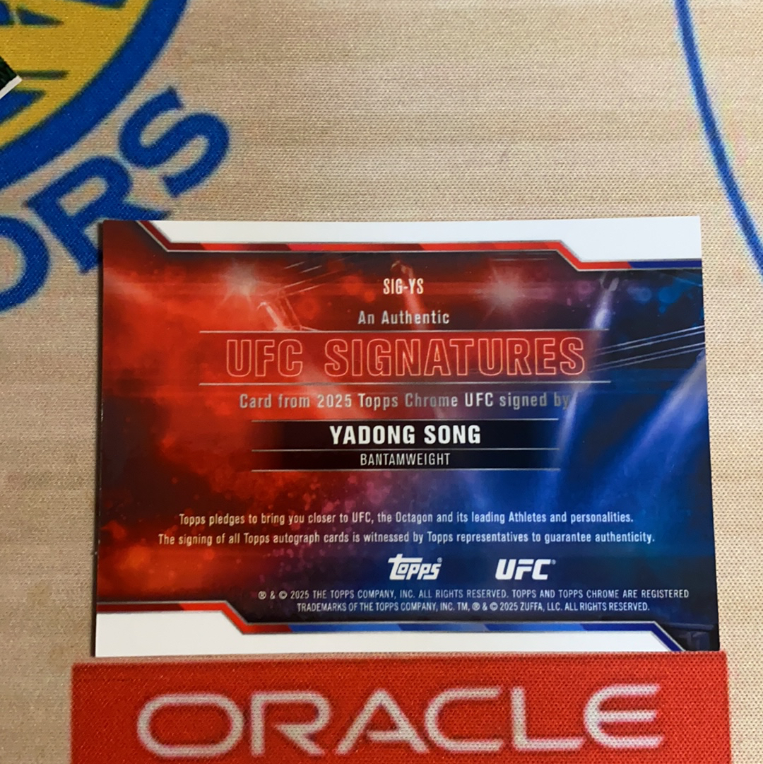 2024 Topps Chrome Song Yadong UFC 宋亚东 齐天大圣 中国综合格斗 中国骄傲 base签 卡签 签字 卡品如图 凑套必备