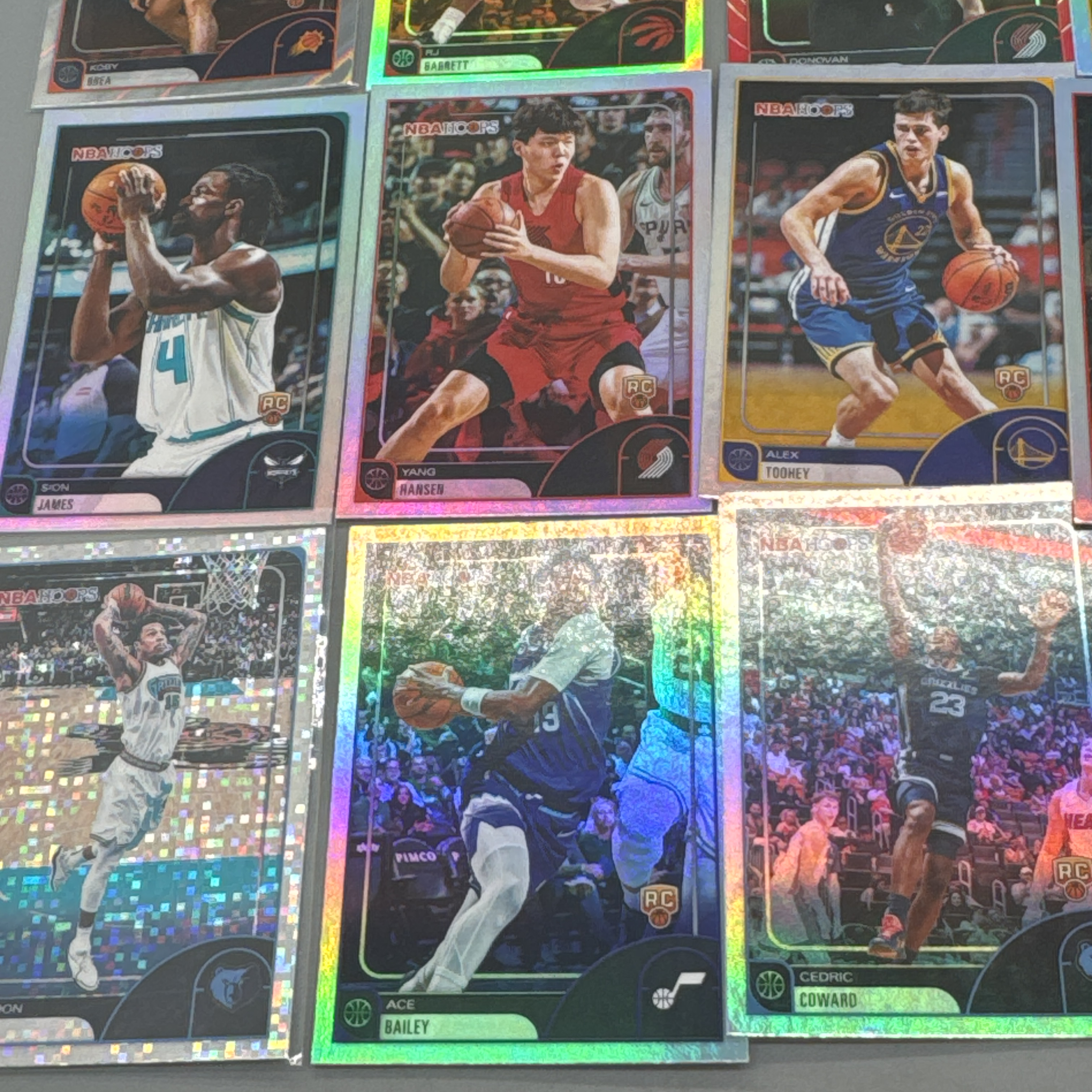 2025-26 Topps Hoops rc 新秀 布雷亚 克拉克 克林根 rj巴雷特 艾斯 贝利 折射 打包 不保卡品 曹哥