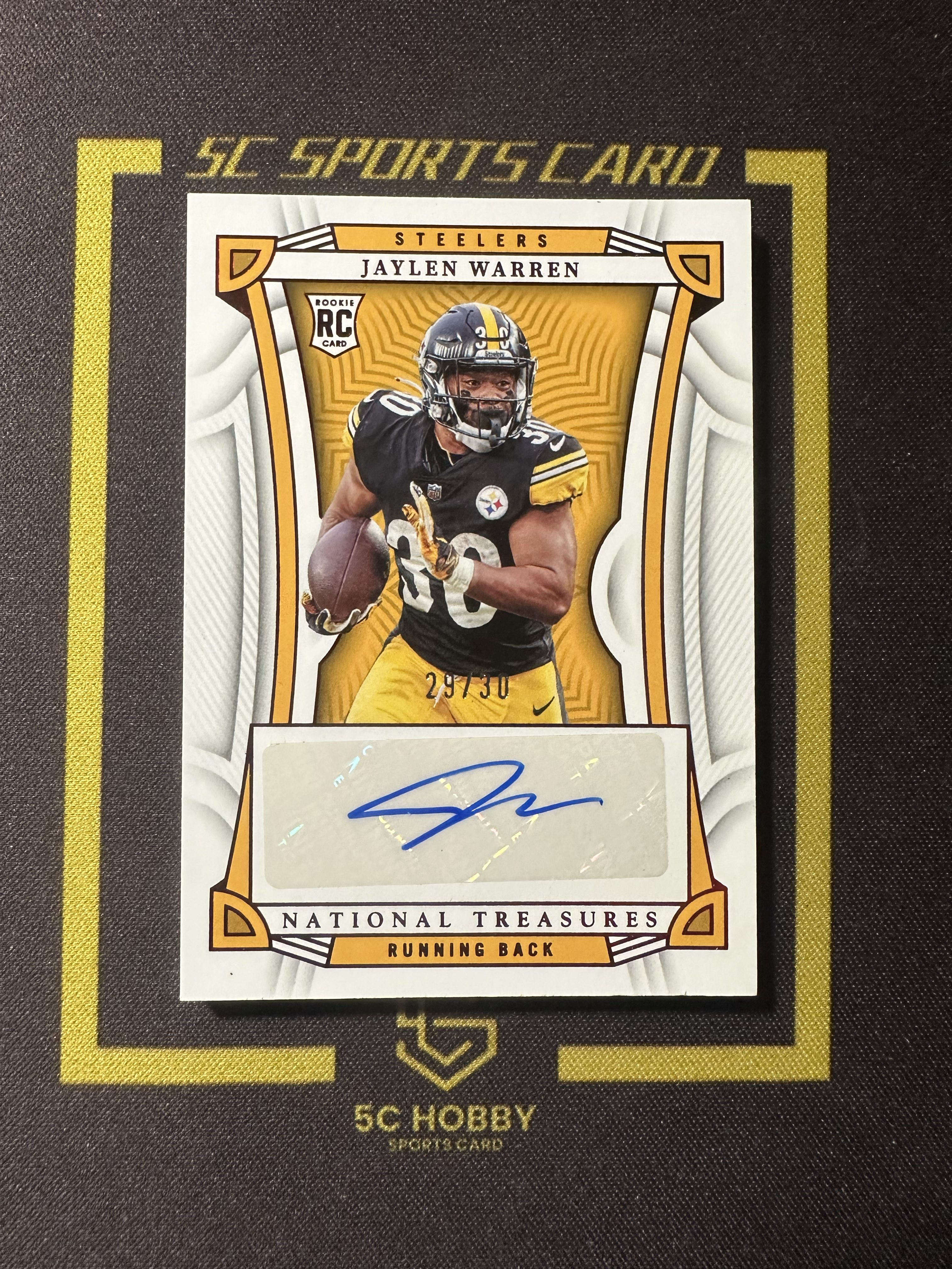 【主演出卡】 2022 panini 国宝 national treasures 橄榄球 钢人 Jaylen Warren 新秀 30编 卡品如图 凑套必备