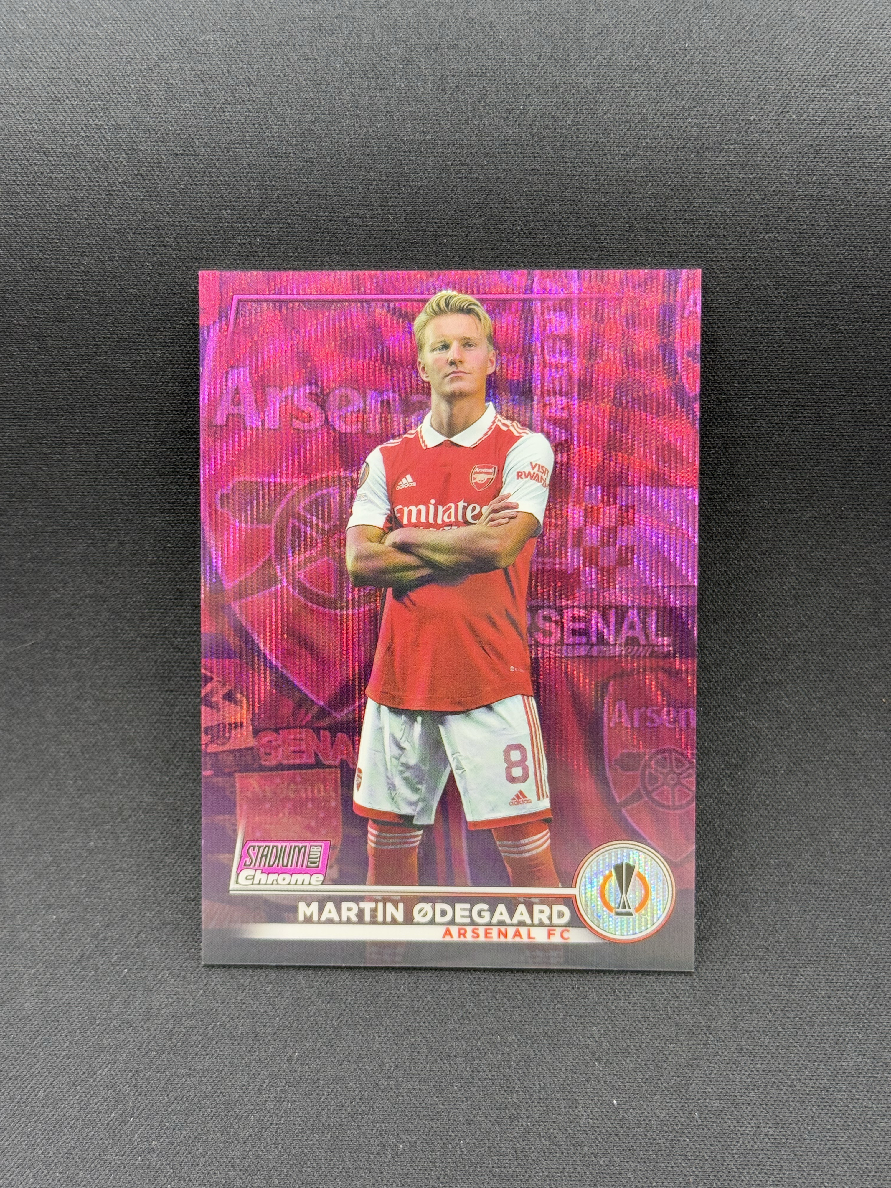 2022-23 Topps Stadium Club Martin Odegaard 【小贝代拍】欧战 竞技场 阿森纳 挪威 马丁 厄德高 粉波纹折 150编 卡品如图 拍前看描述 H HimL