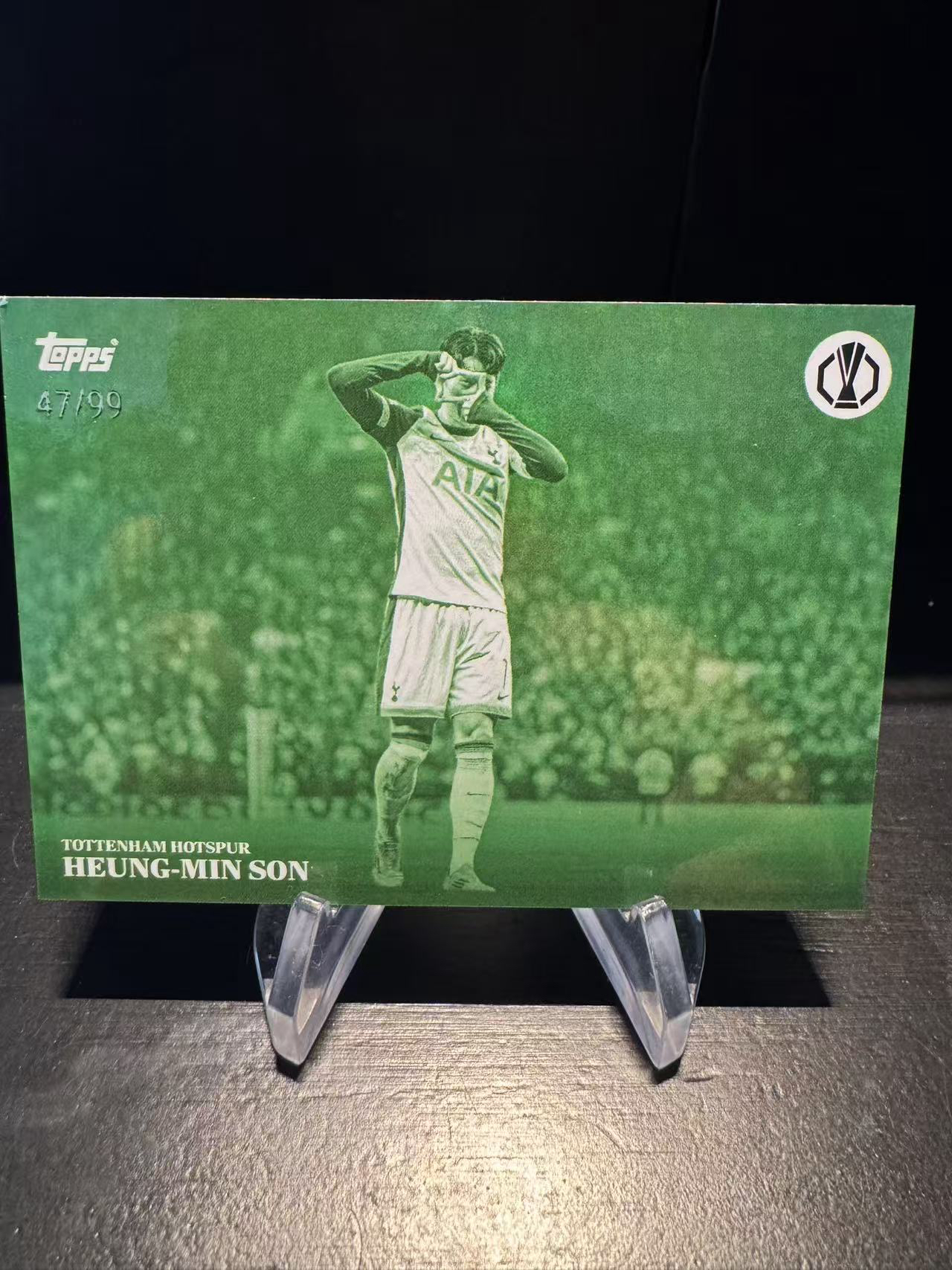 龖2025 Topps Simplicidad欧战极简 热刺 洛杉矶FC 韩国 Heung-Min Son孙兴慜 亚洲第一人 孙哥 绿折 47/99编 卡品如图 MJ002D