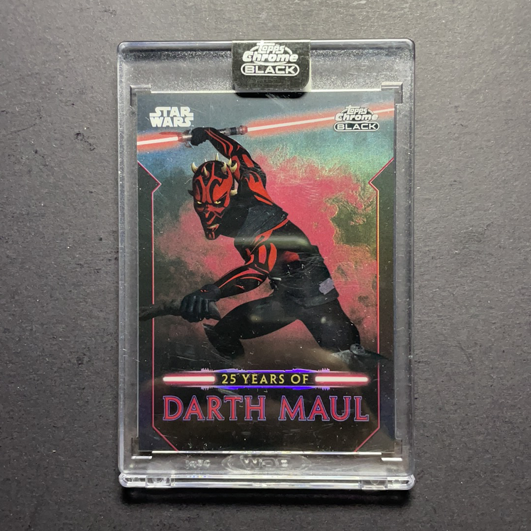 2025 Topps Star Wars 星球大战 达斯摩尔25周年纪念特卡 比例插放原封砖特卡 序号如图2 2024 Topps Chrome星战影视Black黑盒系列